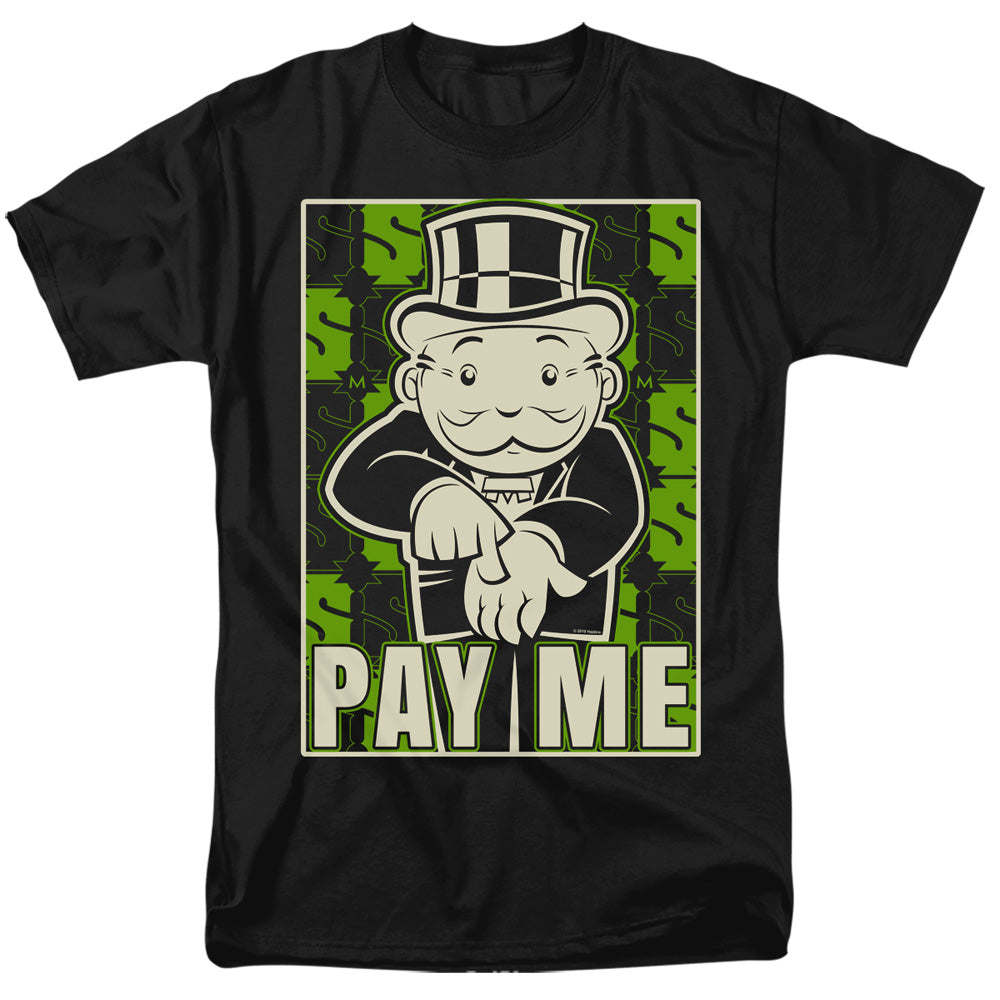 Monopoly Pay Me Mens T Shirt Black Officially Licensed
