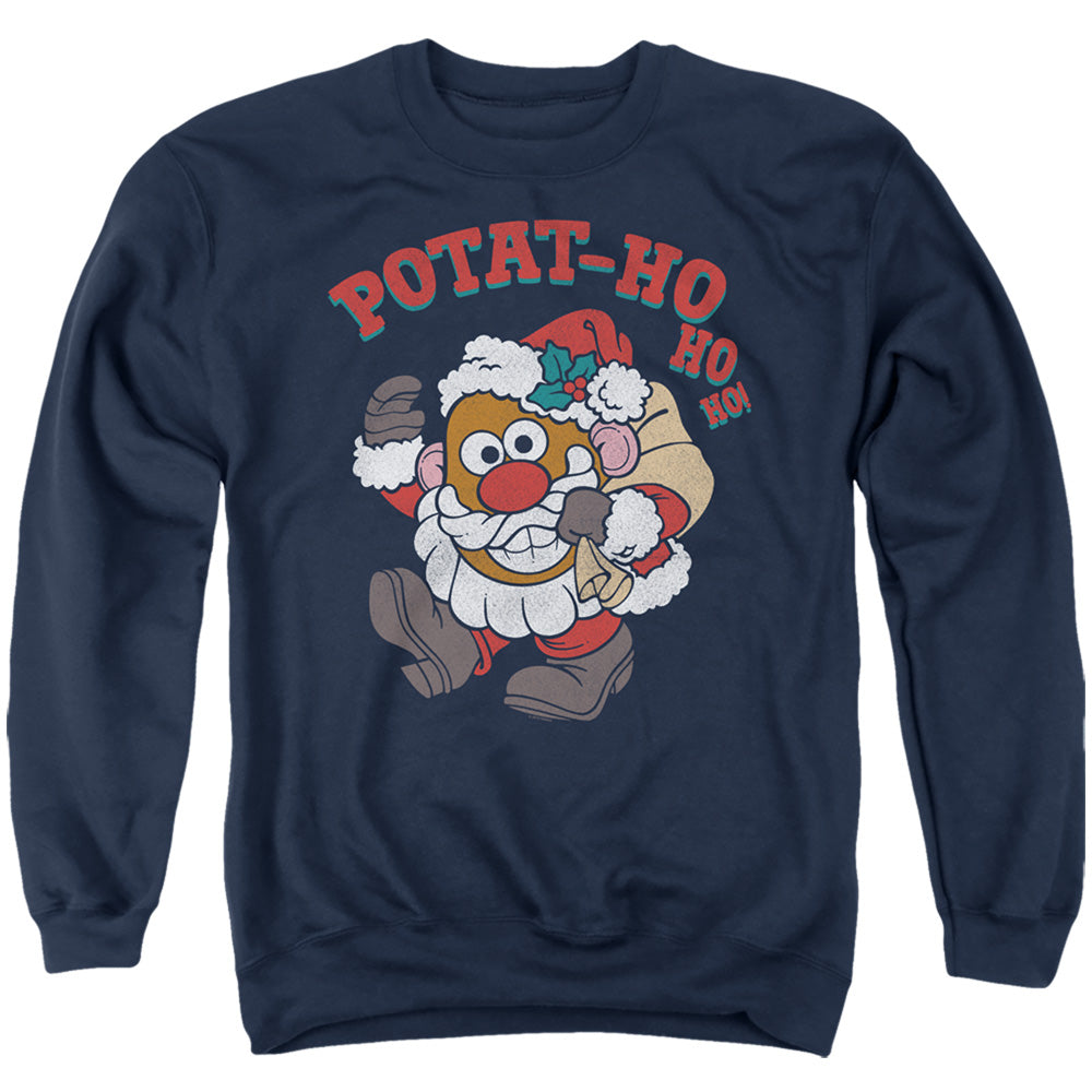 Mr Potato Head Ho Ho Ho Mens Crewneck Sweatshirt Navy Officially Licensed