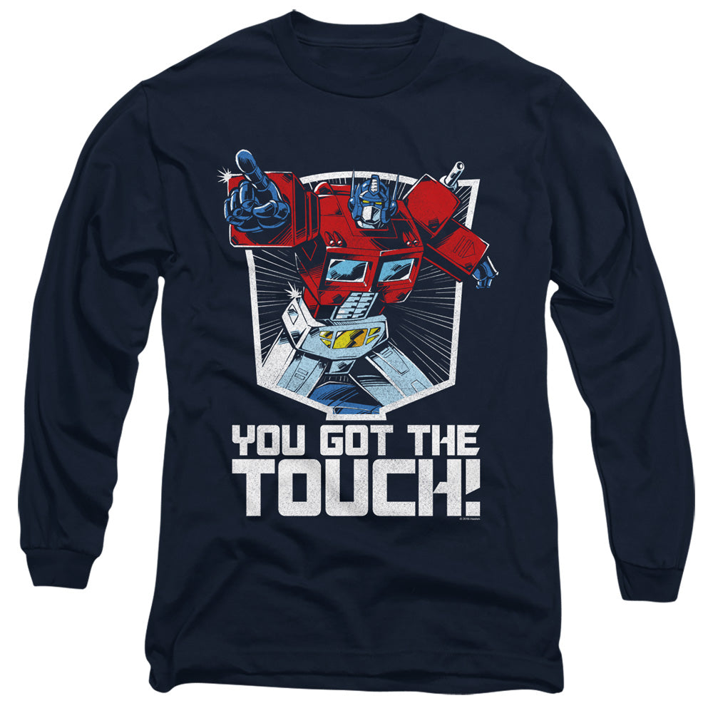 Transformers You Got The Touch Mens Long Sleeve Shirt Navy Officially Licensed