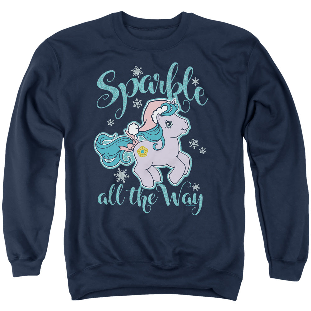 My Little Pony Retro Sparkle All The Way Mens Crewneck Sweatshirt Navy Officially Licensed