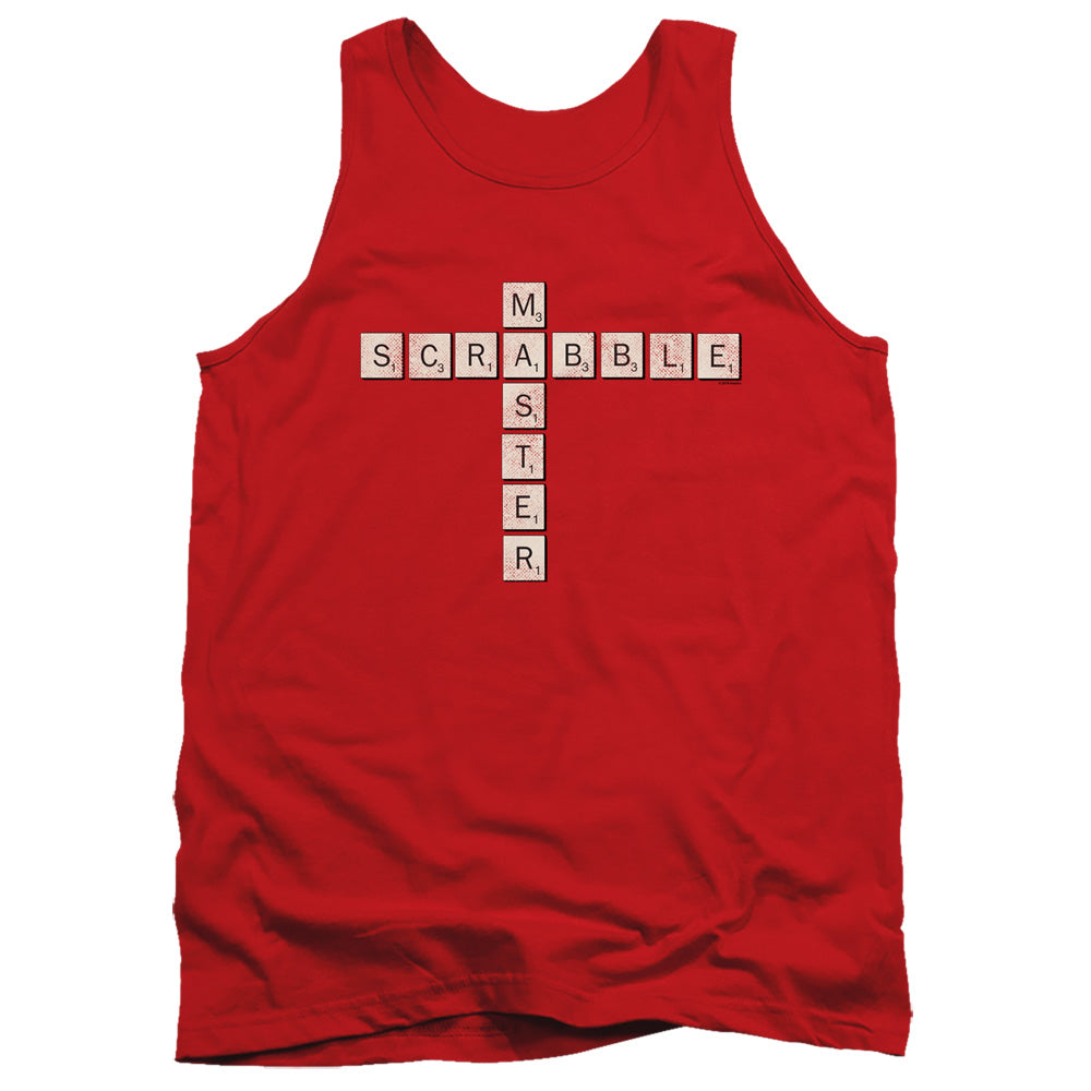Scrabble Scrabble Master Mens Tank Top Shirt Red Officially Licensed
