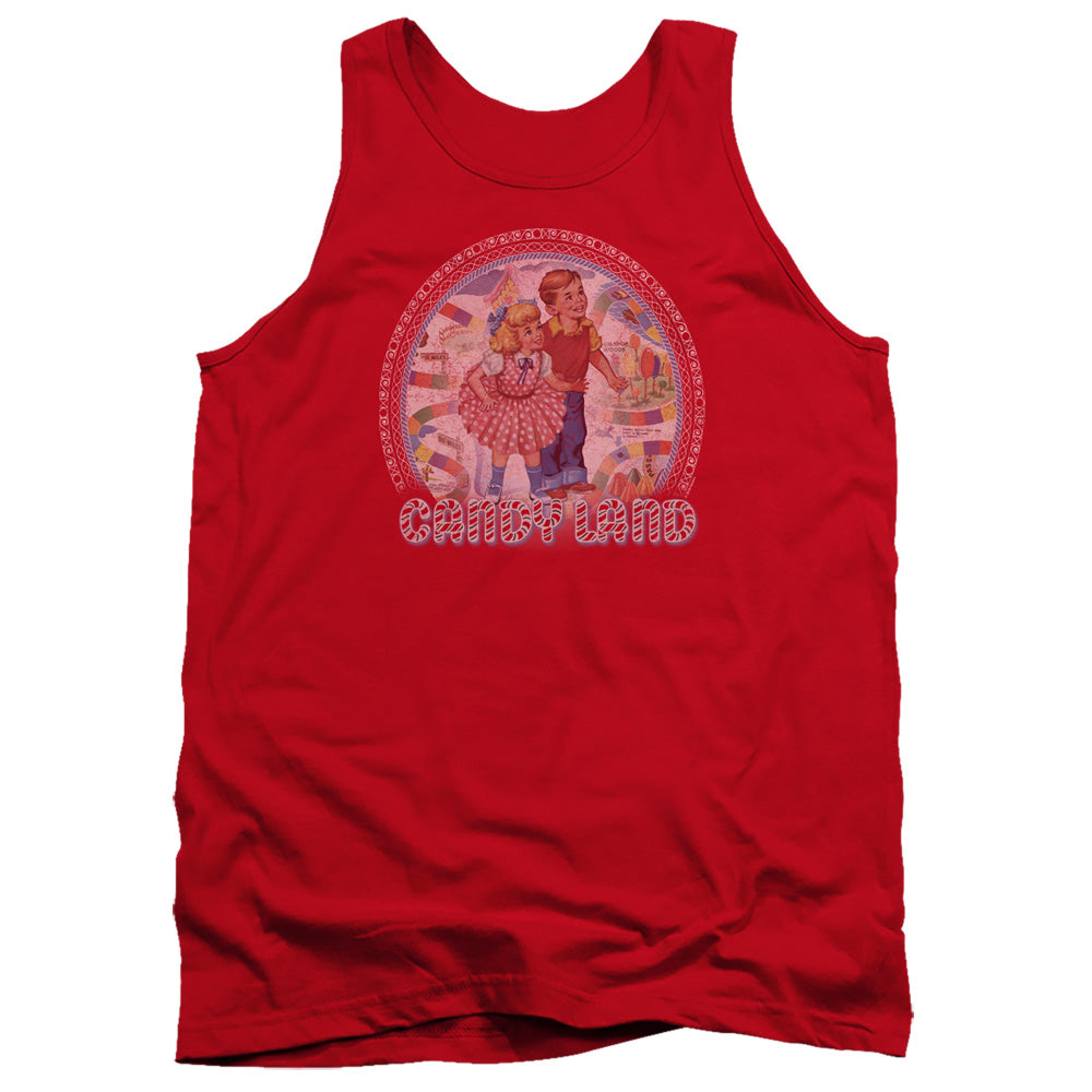 Candy Land Candy Land Mens Tank Top Shirt Red Officially Licensed