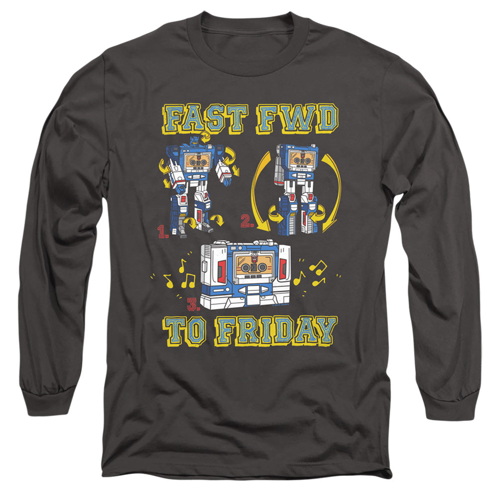 Transformers Forward Friday Mens Long Sleeve Shirt Charcoal Officially Licensed