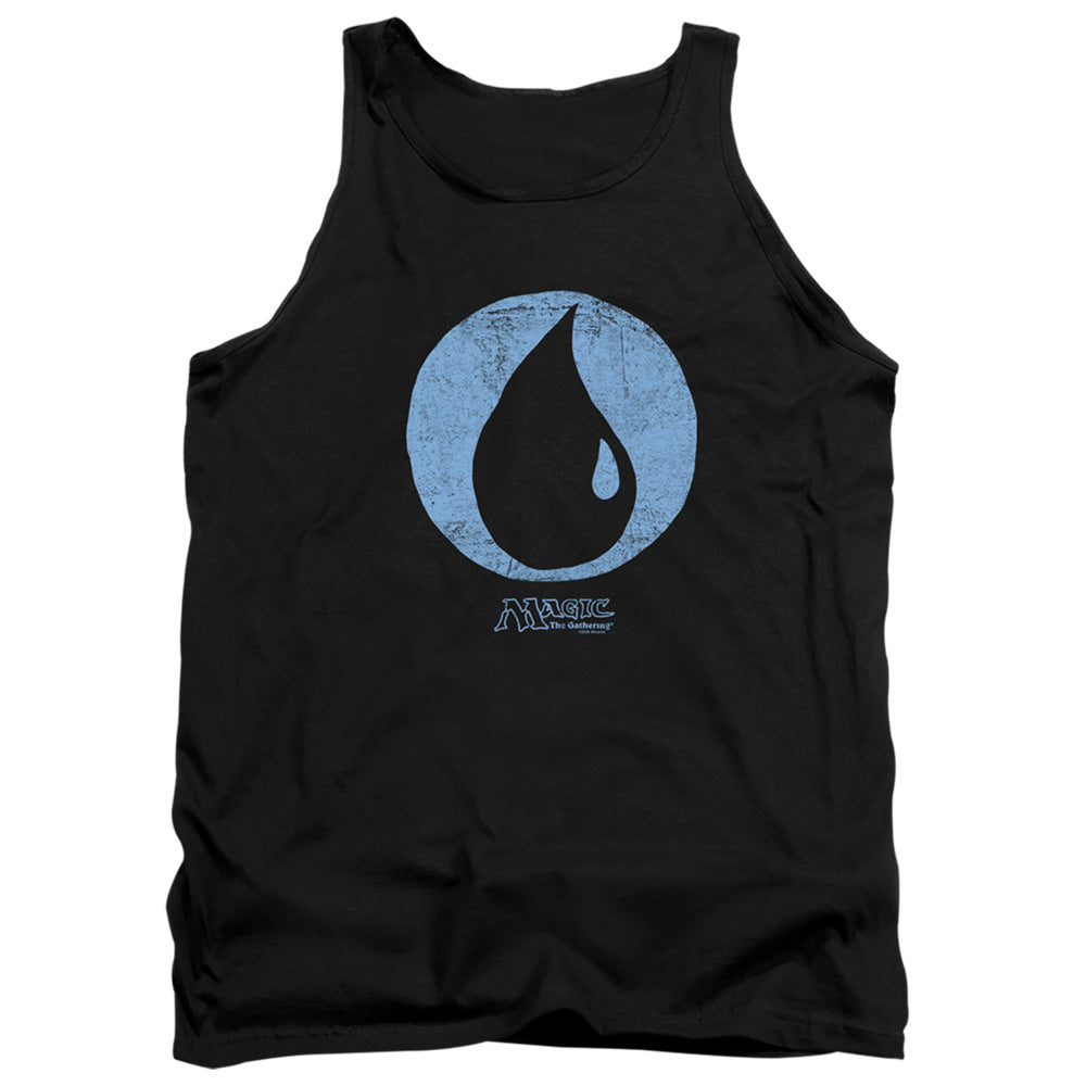 Magic The Gathering Blue Symbol Mens Tank Top Shirt Black Officially Licensed