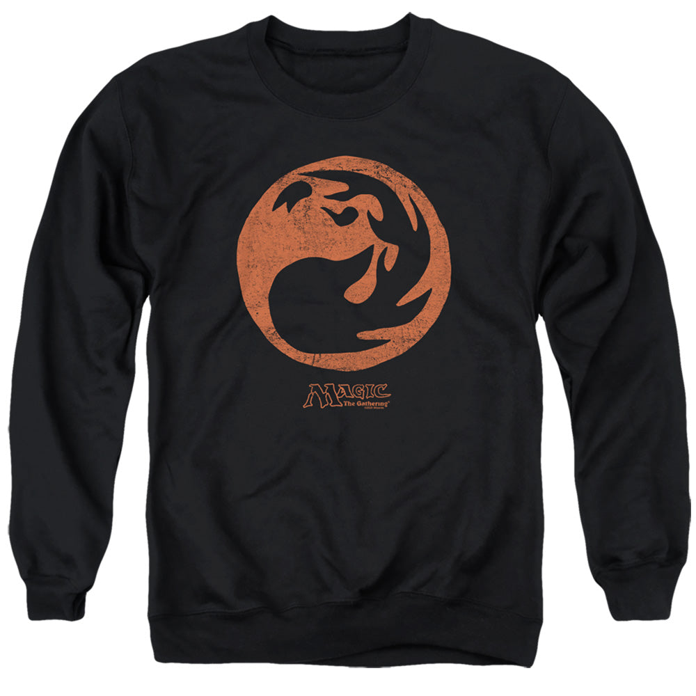 Magic The Gathering Red Symbol Mens Crewneck Sweatshirt Black Officially Licensed