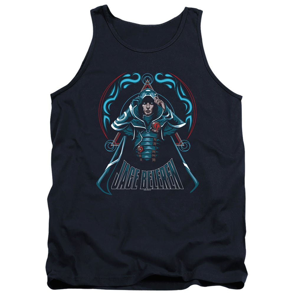 Magic The Gathering Jace Mens Tank Top Shirt Navy Officially Licensed
