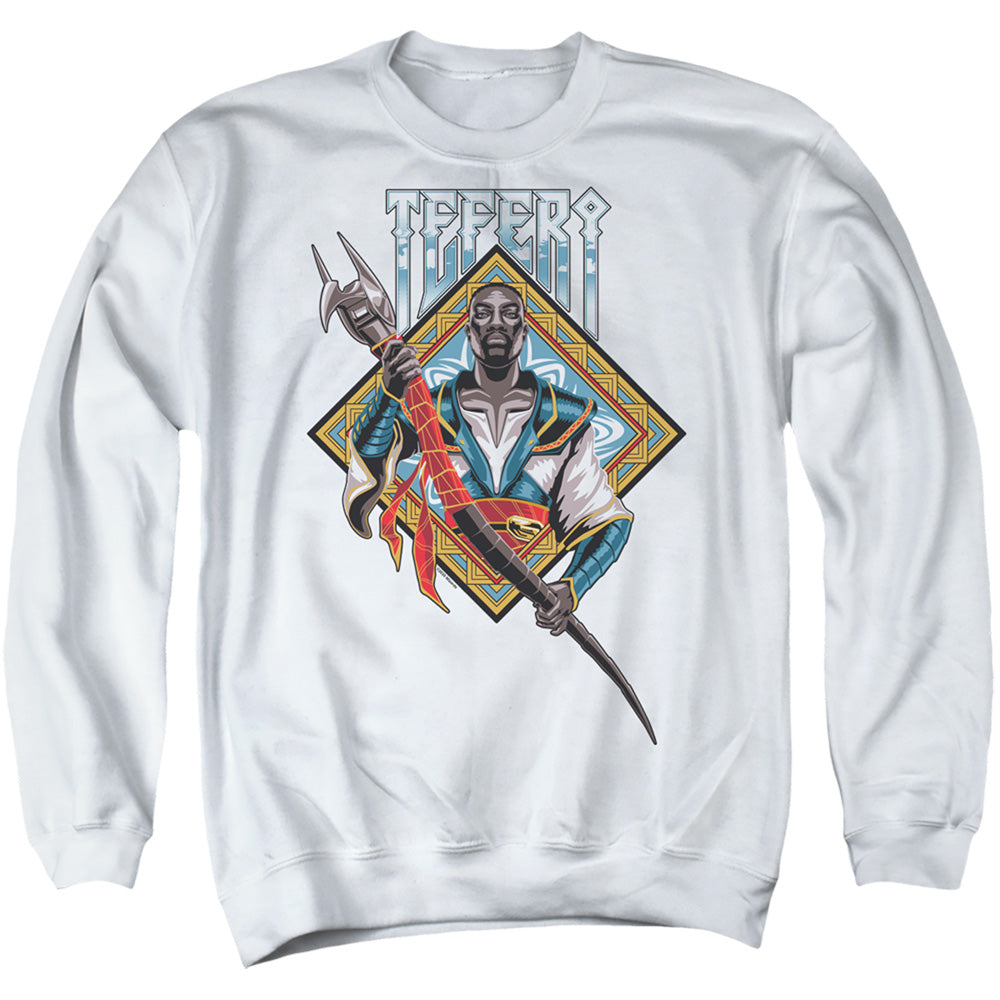 Magic The Gathering Teferi Mens Crewneck Sweatshirt White Officially Licensed