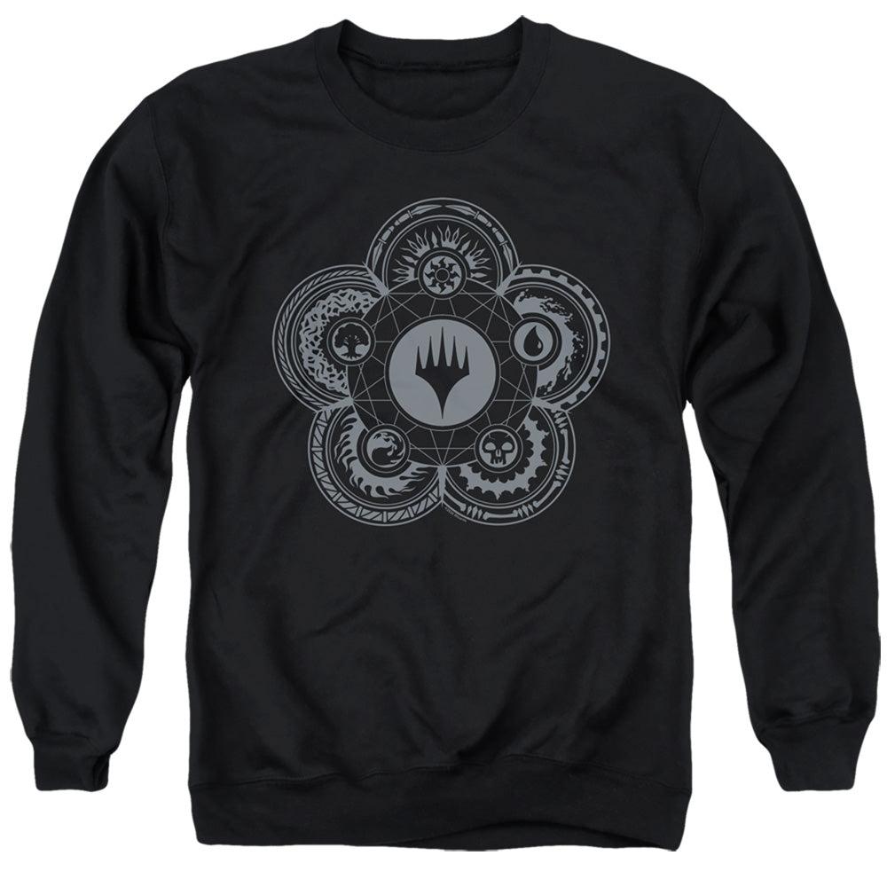 Magic The Gathering Icon Glyph Mens Crewneck Sweatshirt Black Officially Licensed