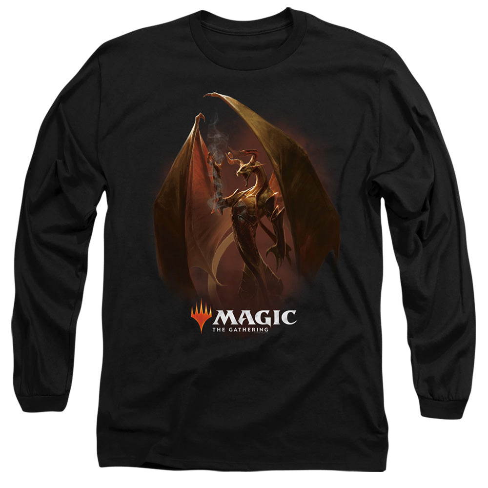 Magic The Gathering Nicol Bolas Mens Long Sleeve Shirt Black Officially Licensed
