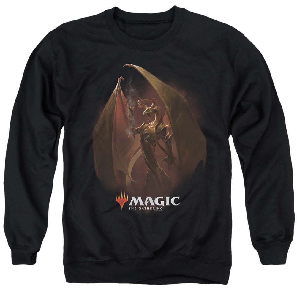 Magic The Gathering Nicol Bolas Mens Crewneck Sweatshirt Black Officially Licensed