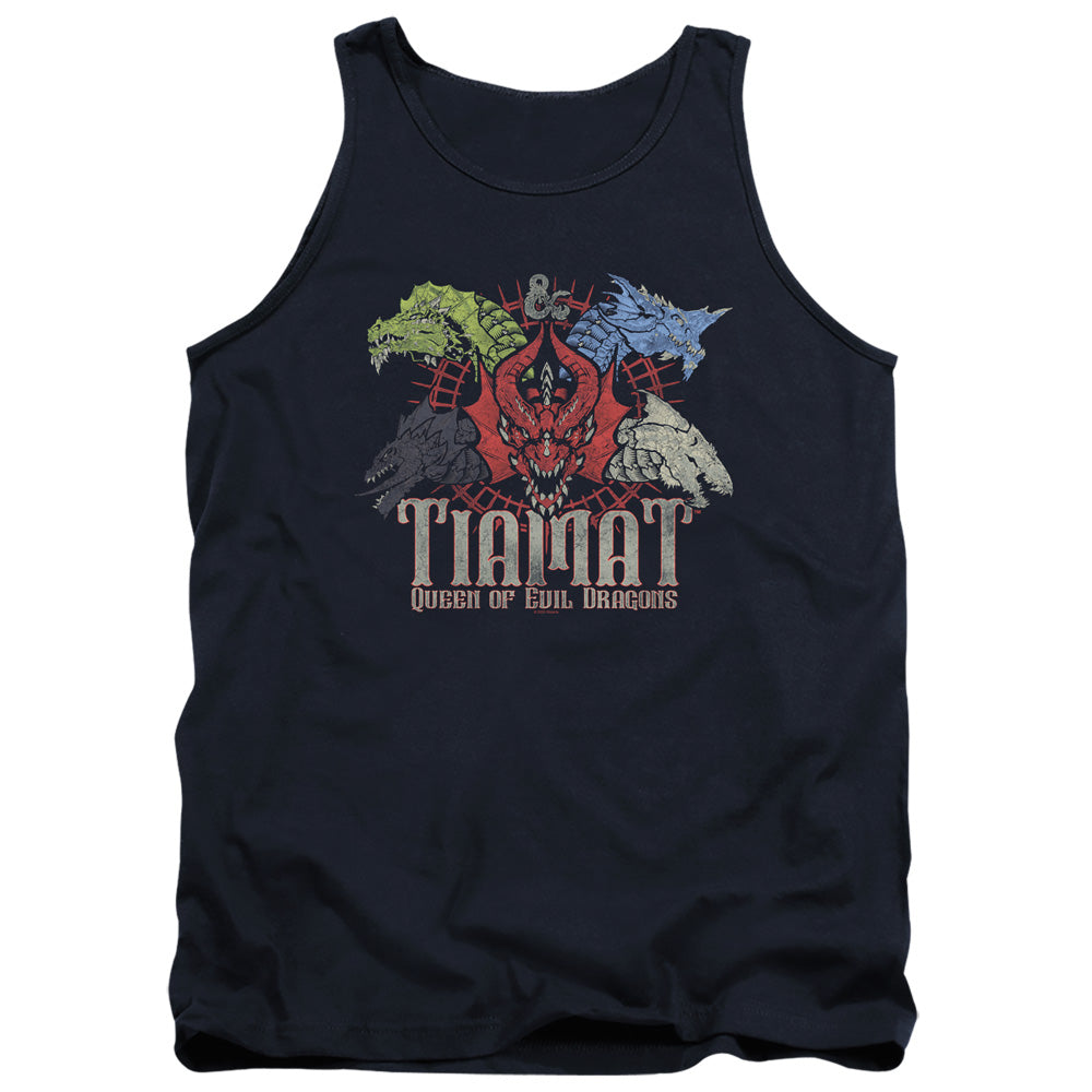 Dungeons And Dragons Tiamat Queen Of Evil Mens Tank Top Shirt Navy Officially Licensed