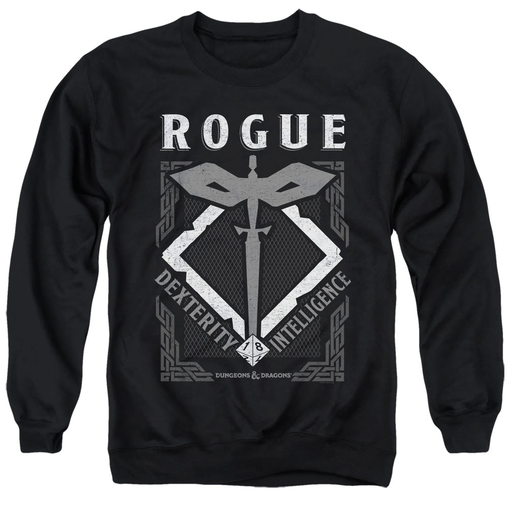 Dungeons And Dragons Rogue Mens Crewneck Sweatshirt Black Officially Licensed