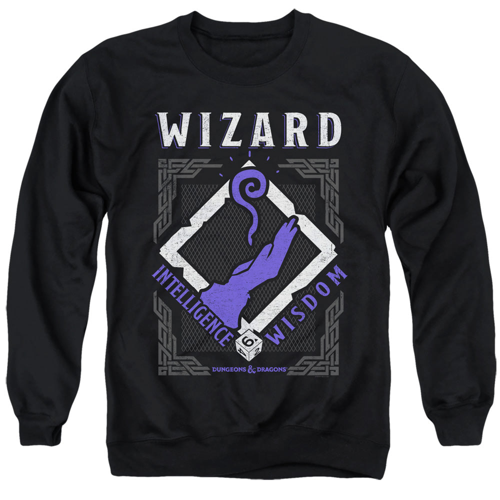 Dungeons And Dragons Wizard Mens Crewneck Sweatshirt Black Officially Licensed