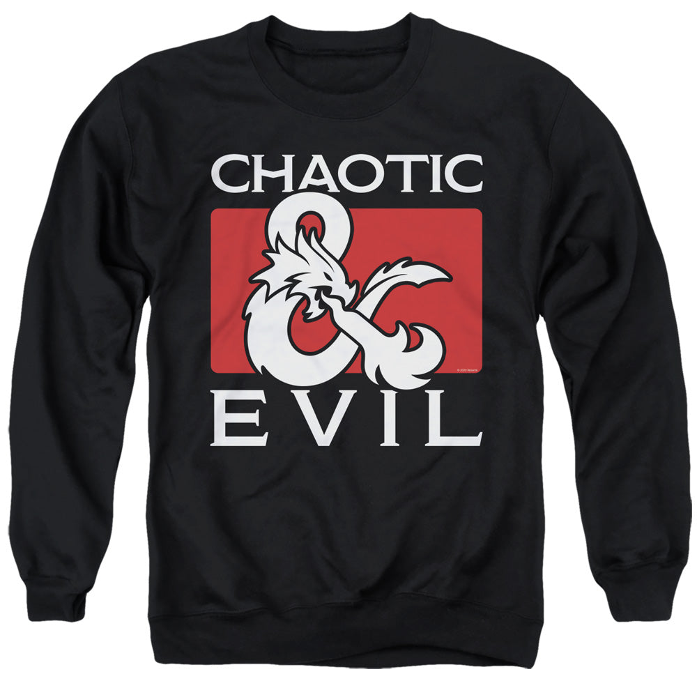 Dungeons And Dragons Chaotic Evil Mens Crewneck Sweatshirt Black Officially Licensed