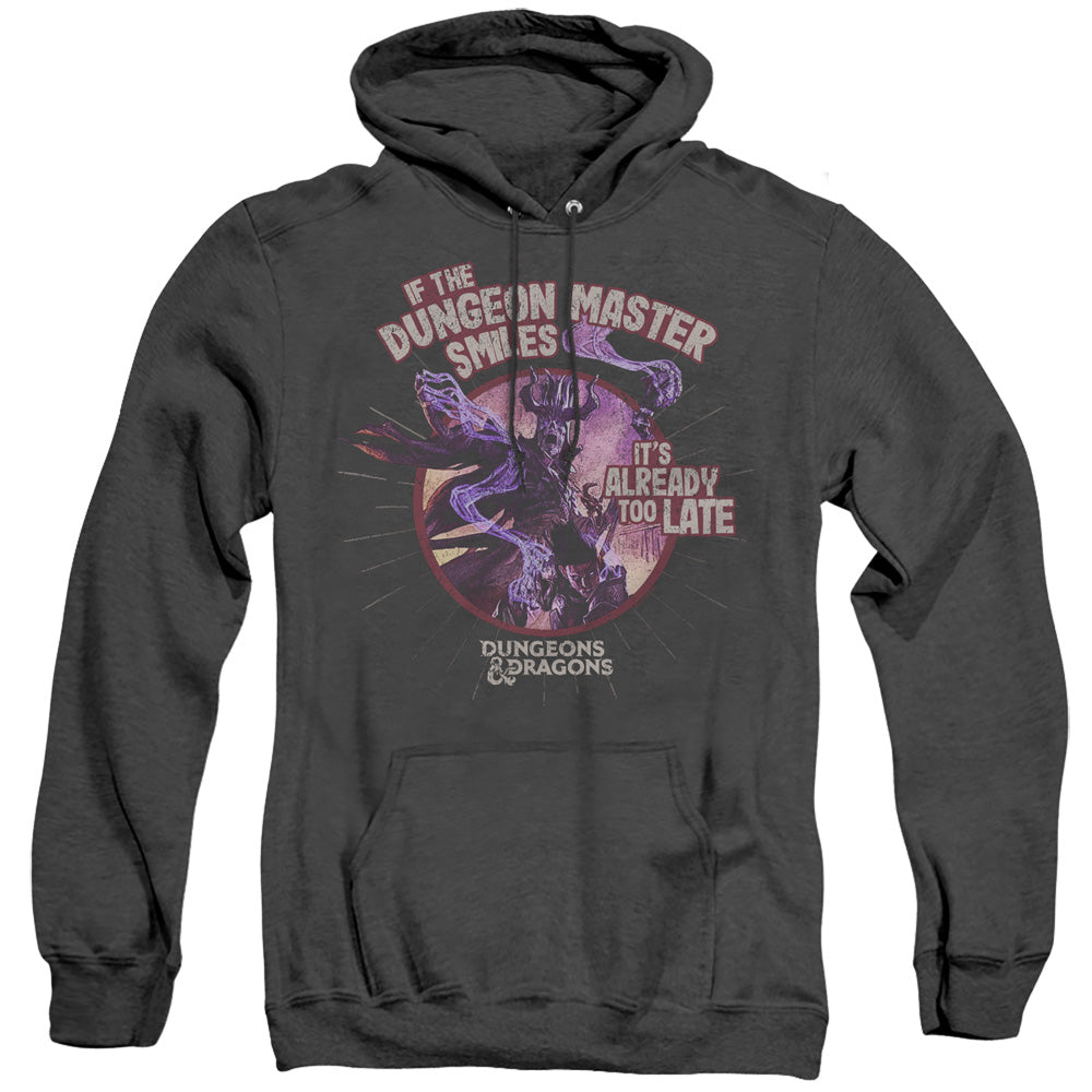Dungeons And Dragons Dungeon Master Smiles Heather Mens Hoodie Black Officially Licensed
