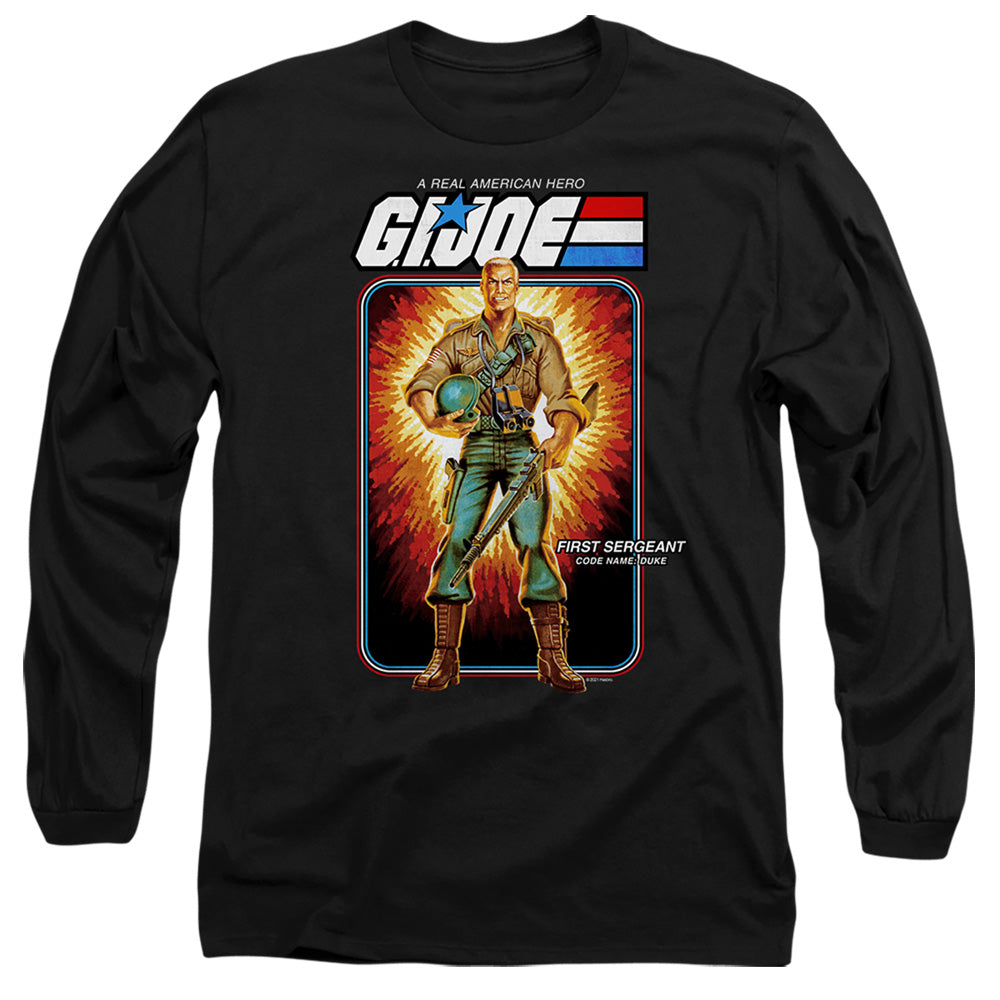 G.I. Joe Duke Card Mens Long Sleeve Shirt Black Officially Licensed