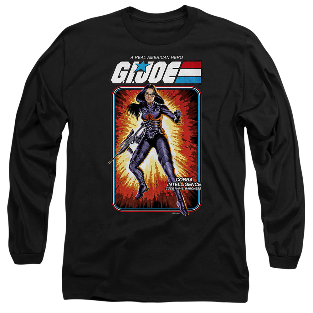 G.I. Joe Baroness Card Mens Long Sleeve Shirt Black Officially Licensed