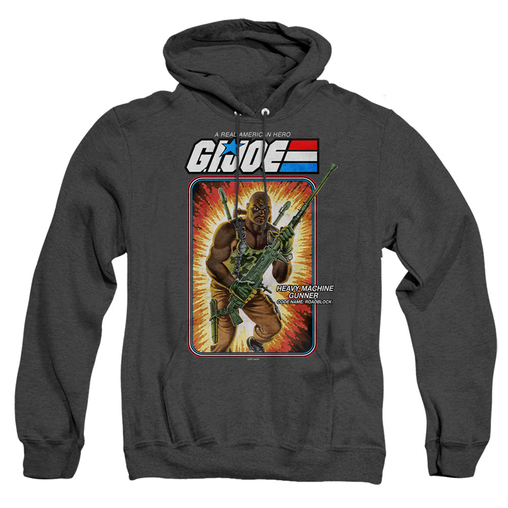 G.I. Joe Roadblock Card Heather Mens Hoodie Black Officially Licensed