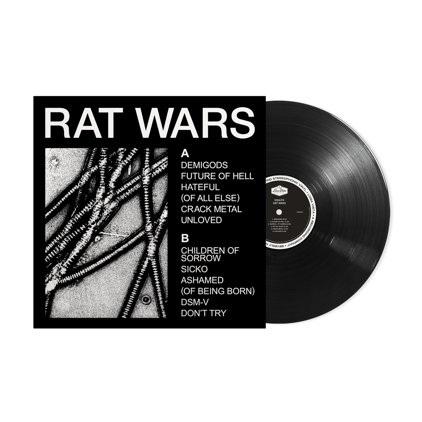 Health Rat Wars Black LP Vinyl Record w/ Pullout Poster