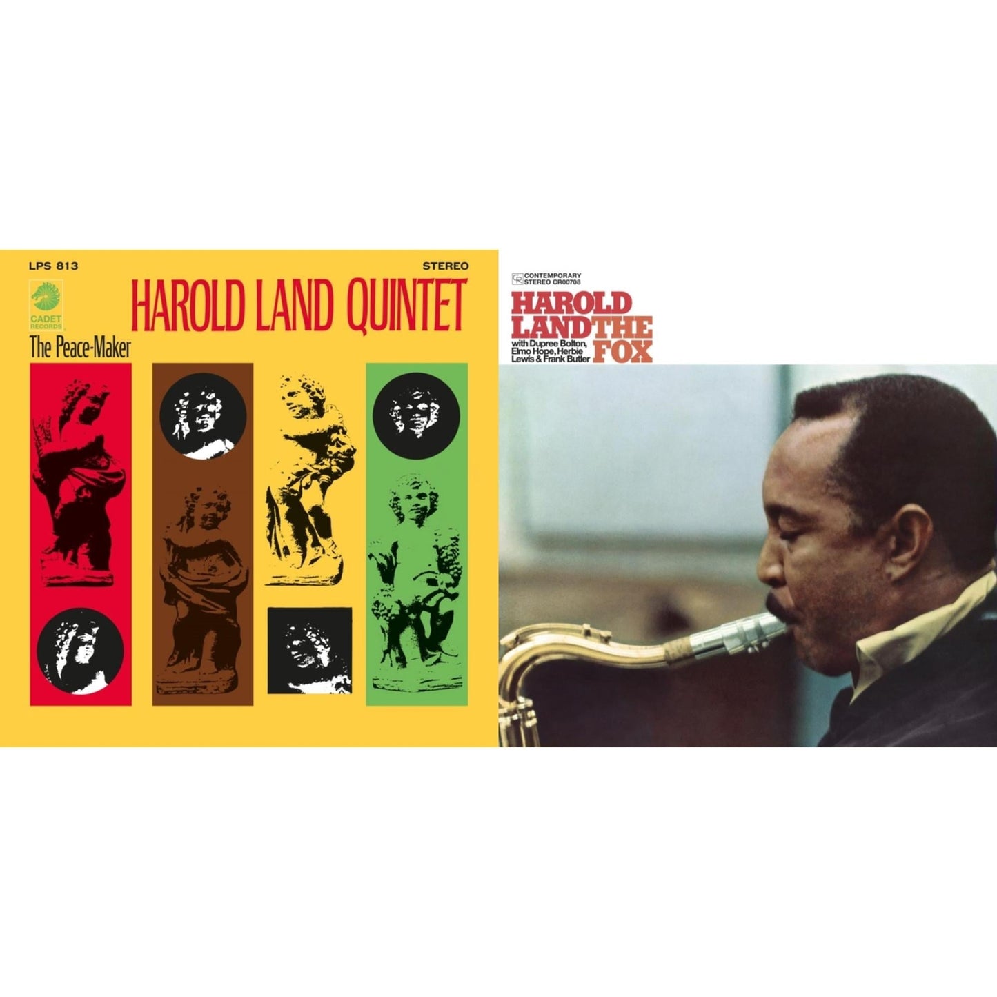 Harold Land - Peace-Maker (Verve By Request Series) & Fox (Contemporary Records Acoustic Sounds Series) - LP Vinyl Bundle