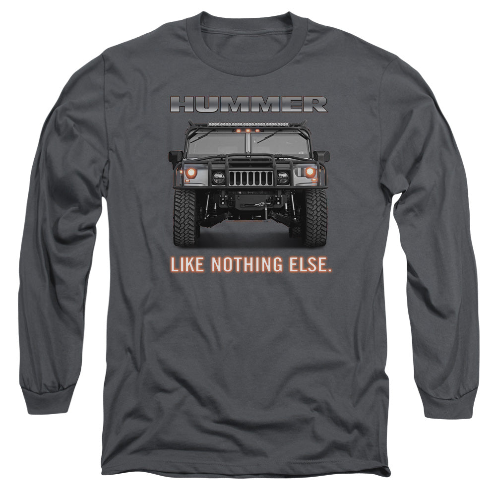 Hummer Like Nothing Else Mens Long Sleeve Shirt Charcoal Officially Licensed