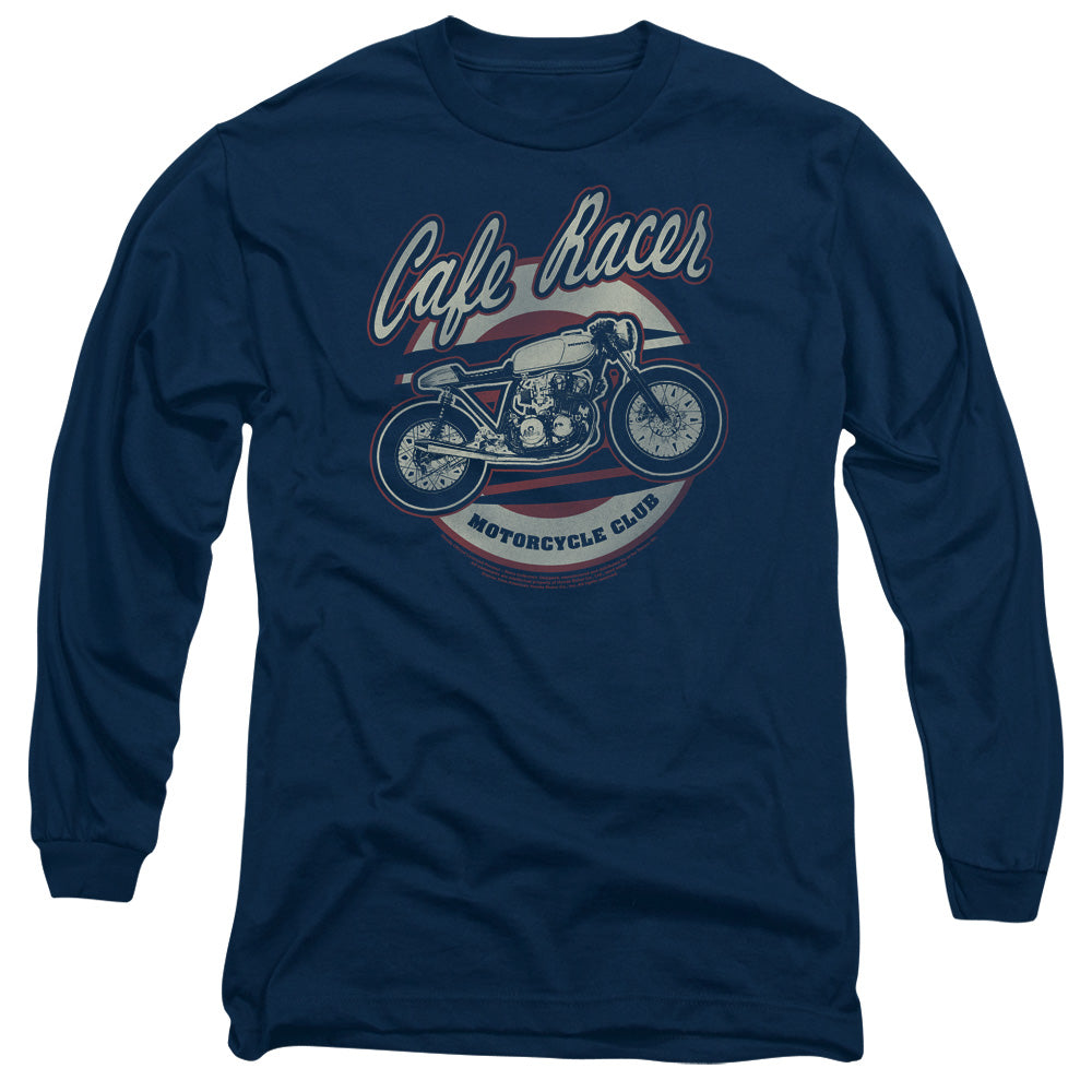 Honda Cafe Racer Mens Long Sleeve Shirt Navy Officially Licensed