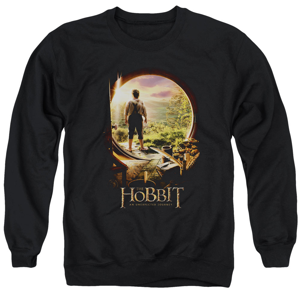 The Hobbit Hobbit In Door Mens Crewneck Sweatshirt Black Officially Licensed