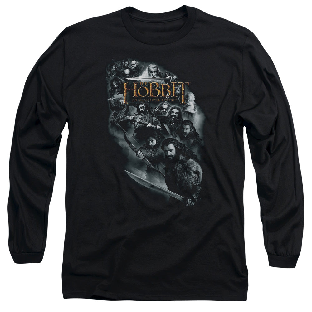 The Hobbit Cast Of Characters Mens Long Sleeve Shirt Black Officially Licensed