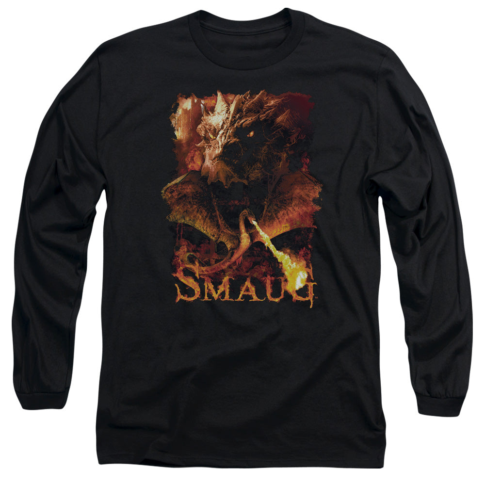 Hobbit Smolder Mens Long Sleeve Shirt Black Officially Licensed