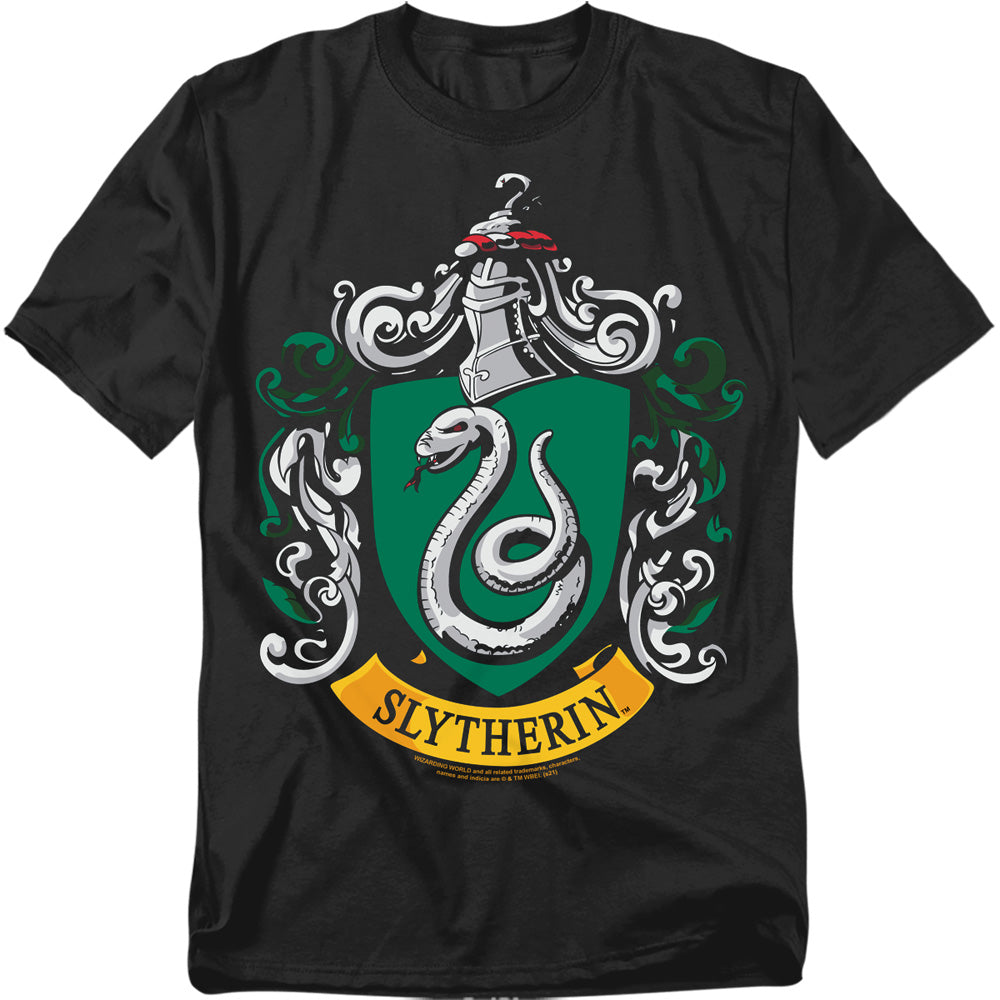 Harry Potter Slytherin Crest Mens T Shirt Black