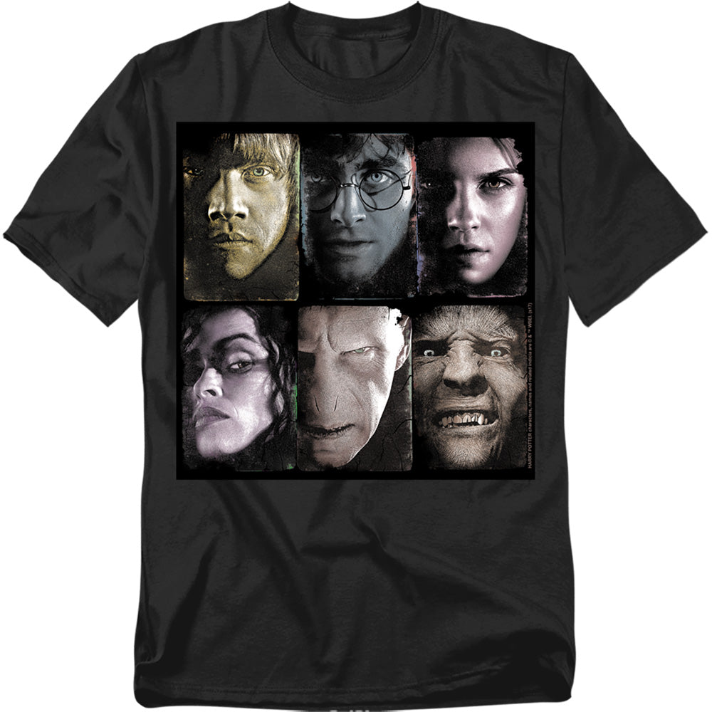 Harry Potter Horizontal Heads Mens T Shirt Black