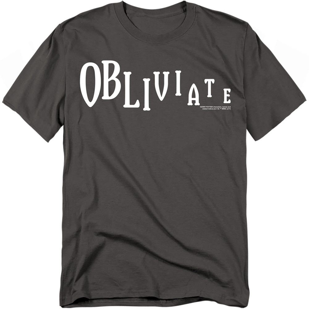 Harry Potter Obliviate Mens T Shirt Charcoal