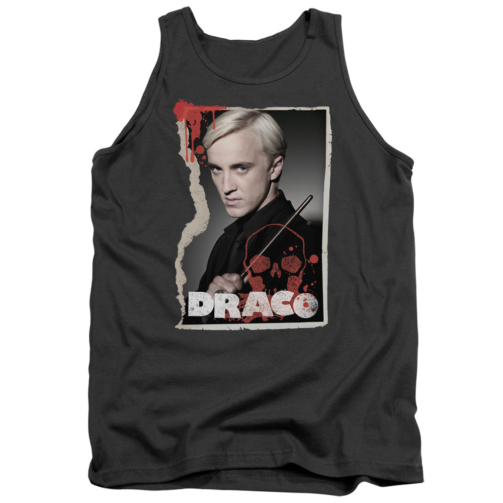 Harry Potter Draco Frame Mens Tank Top Shirt Charcoal Officially Licensed