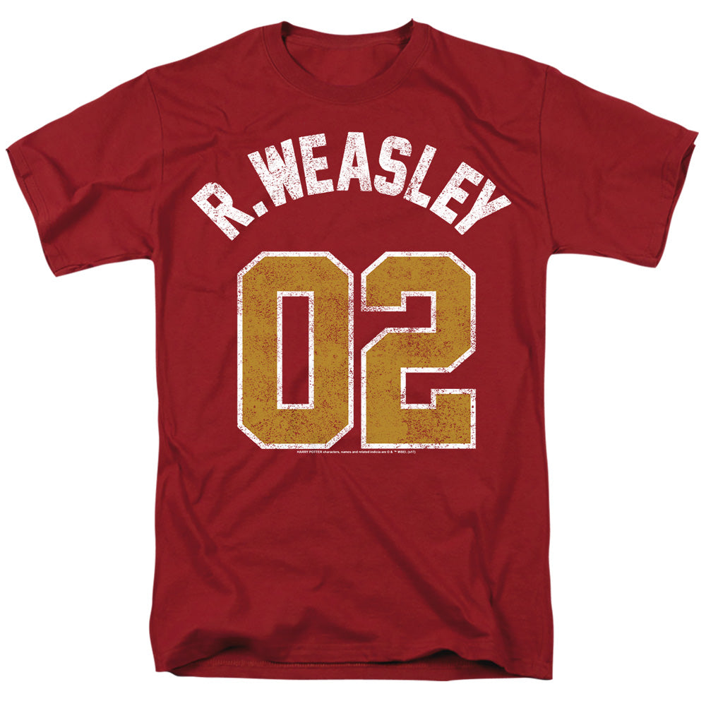 Harry Potter Weasley Jersey Mens T Shirt Cardinal