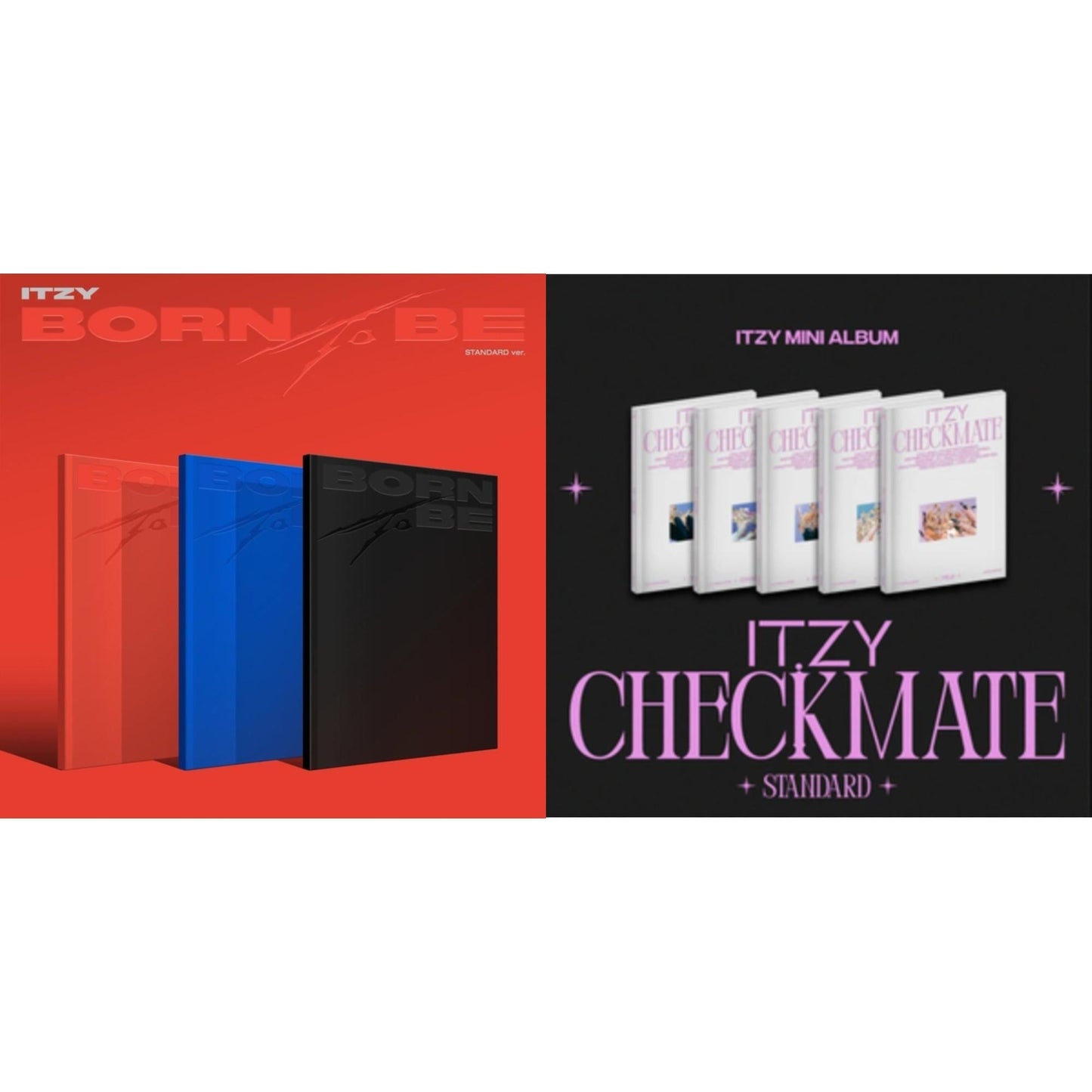 Itzy - Born To Be (Version B) & Checkmate (Standard Edition) - CD Bundle
