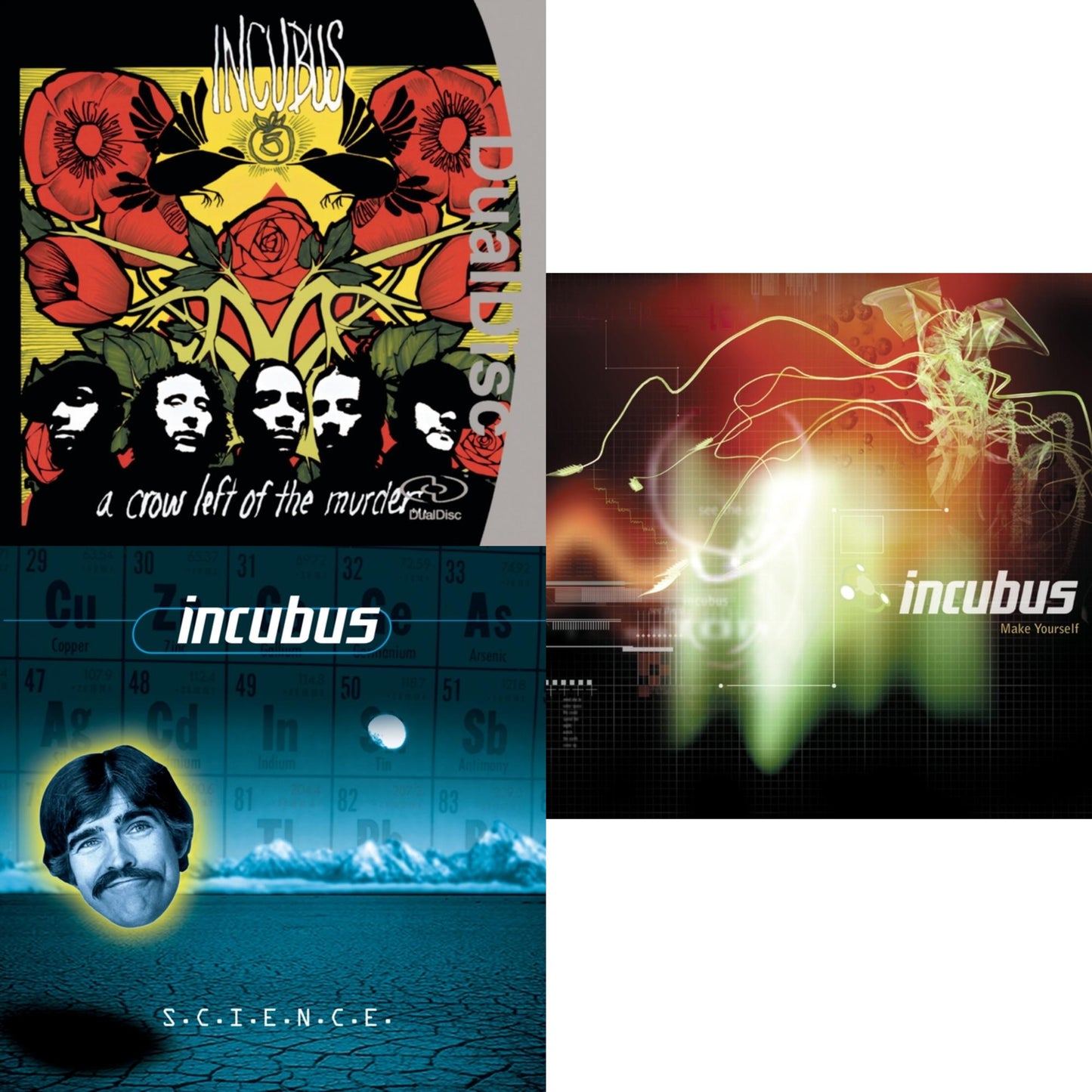 Incubus - S.C.I.E.N.C.E. & Crow Left Of The Murder & Make Yourself - CD Bundle