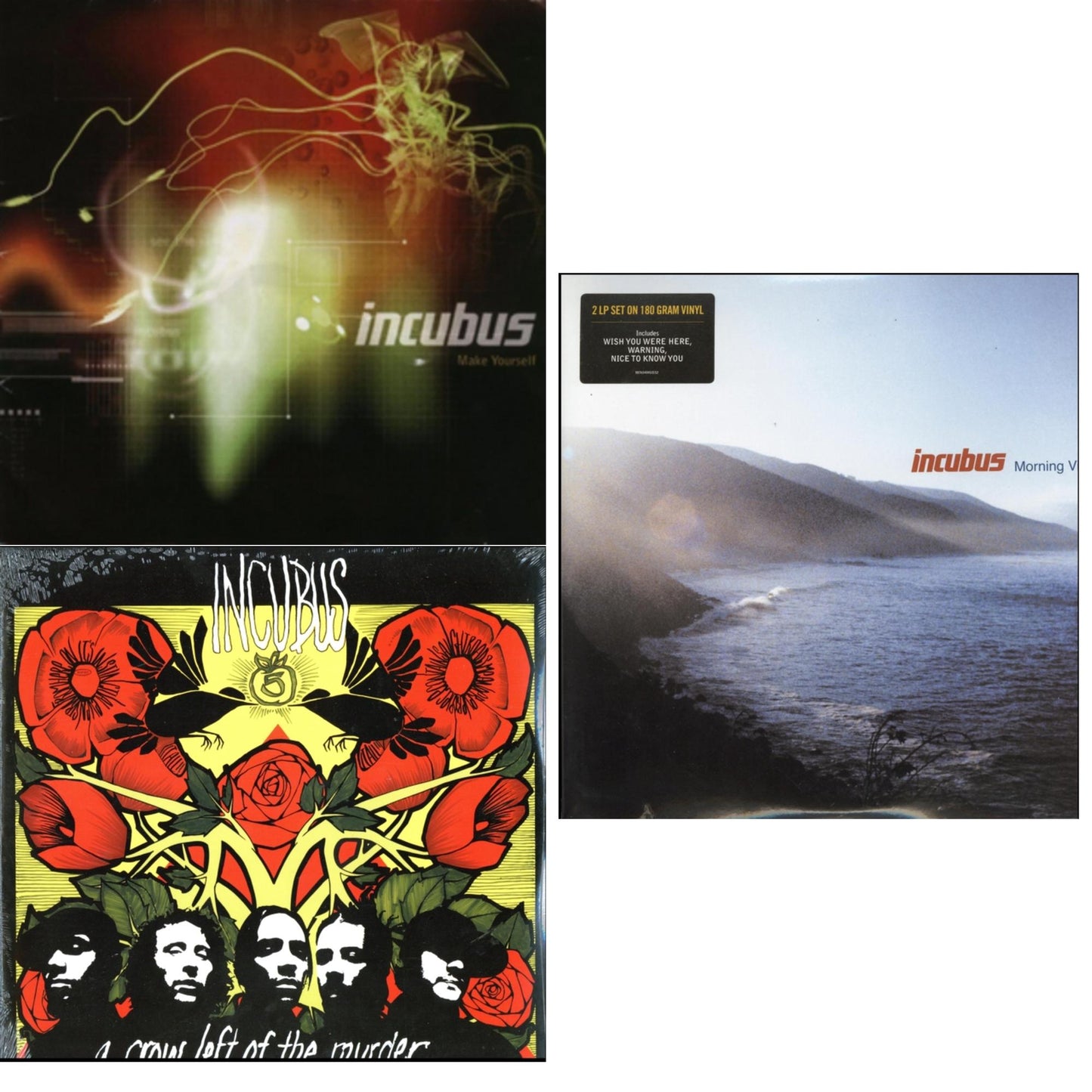 Incubus - Make Yourself (180G) & Crow Left Of The Murder (2LP/180G) & Morning View (2LP/180G)