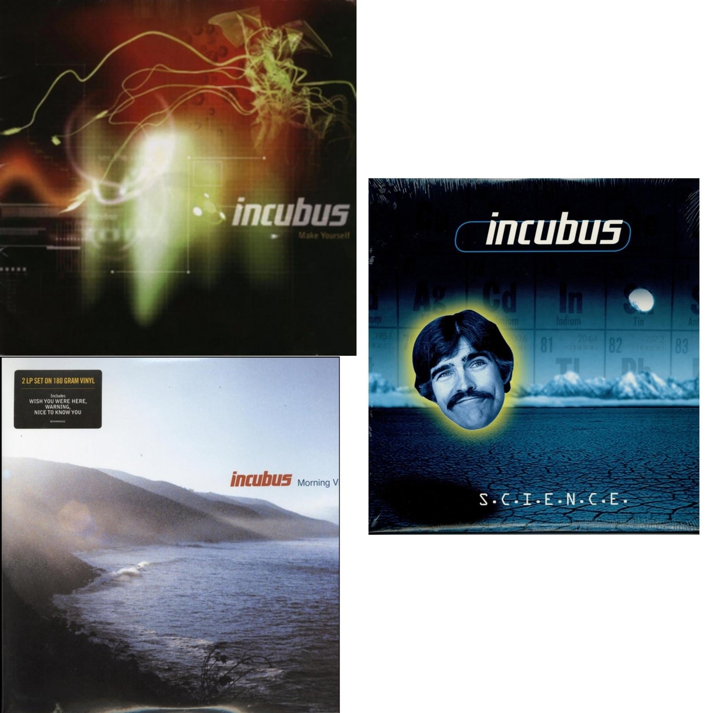 Incubus - Make Yourself (180G) & Morning View (2LP/180G) & S.C.I.E.N.C.E. (180G)