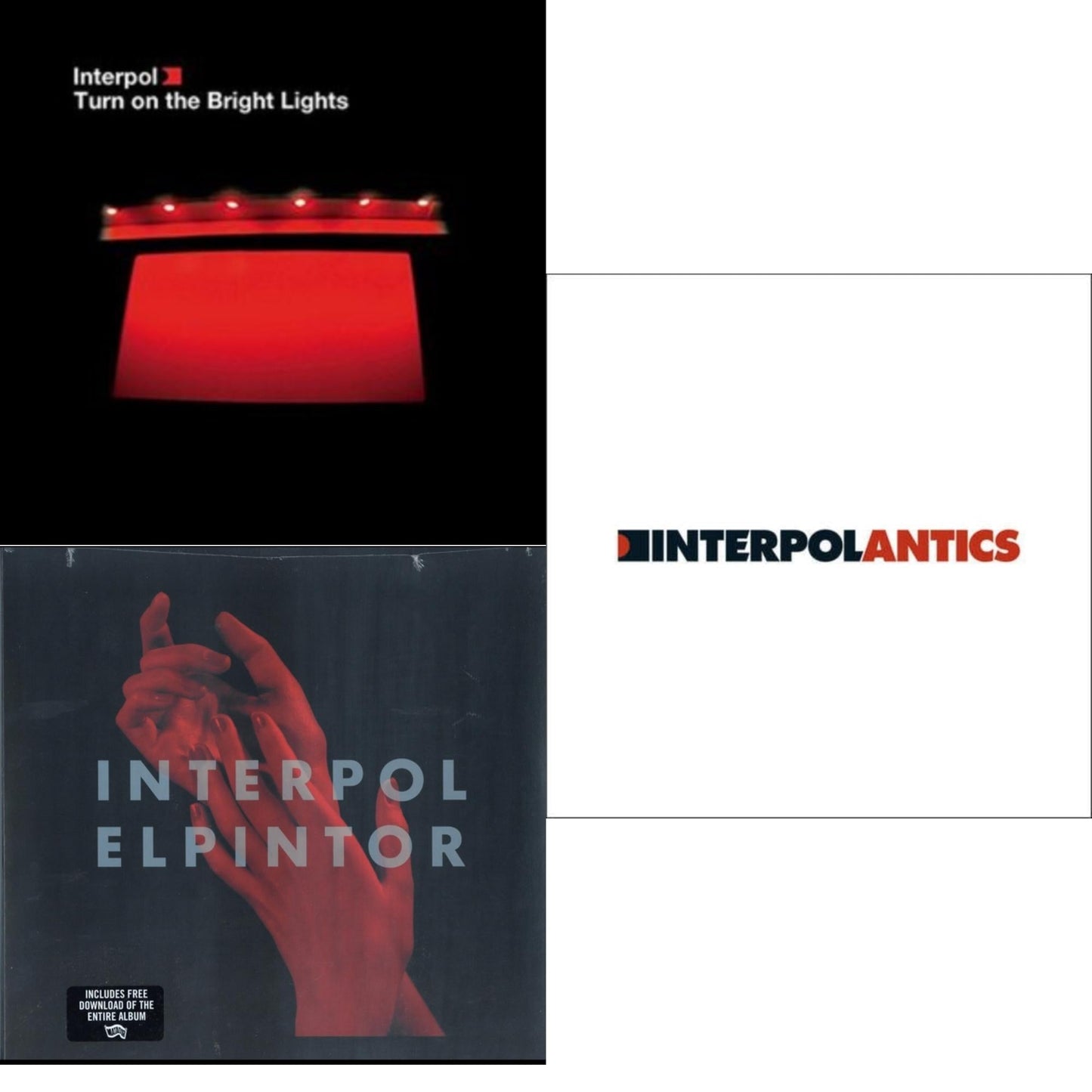 Interpol - Turn On The Bright Lights & El Pintor & Antics - LP Vinyl Bundle