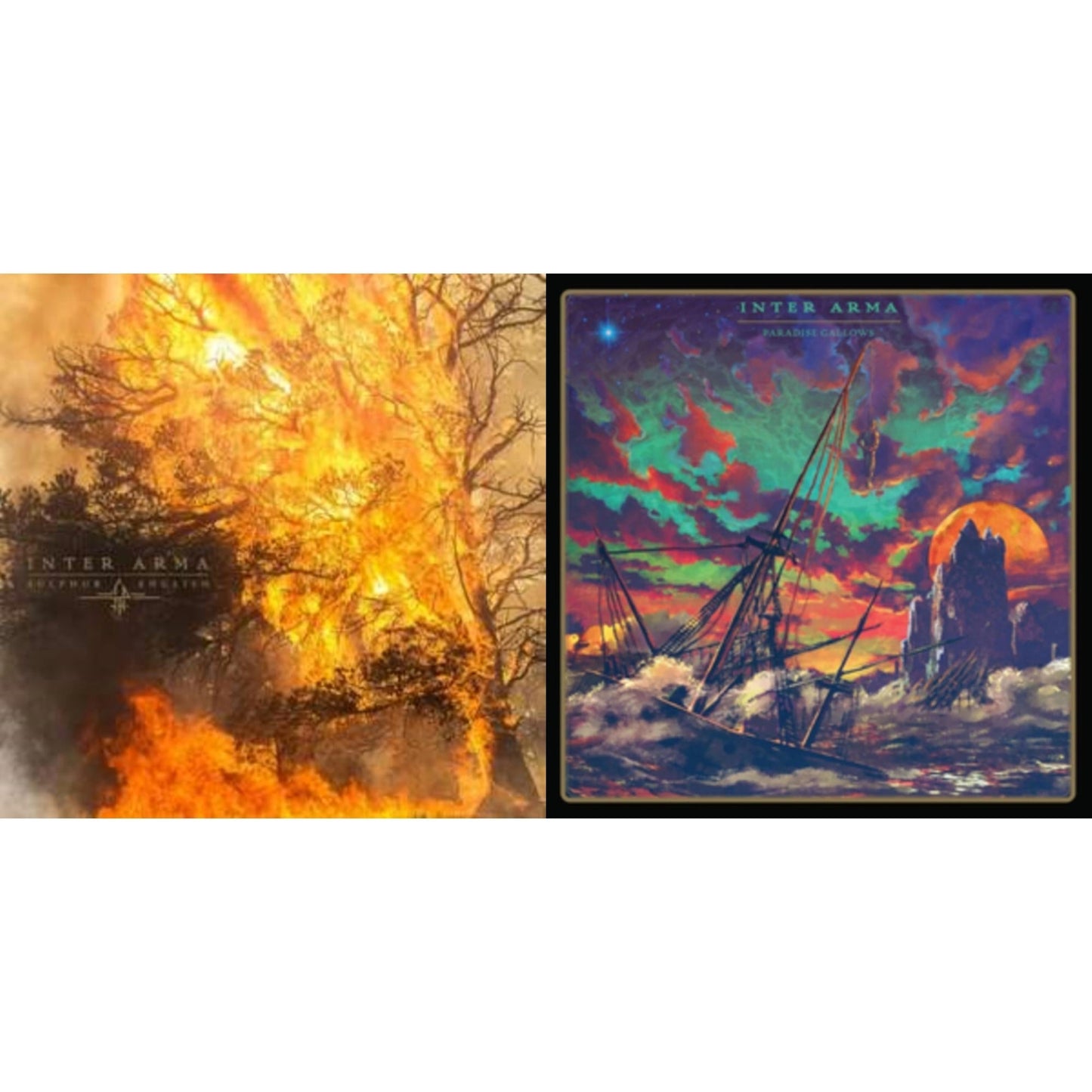 Inter Arma - Sulphur English (Gold Nugget Vinyl/2LP) & Paradise Gallows (Mint Green & Grimace Purple Galaxy Merge Vinyl/2LP)