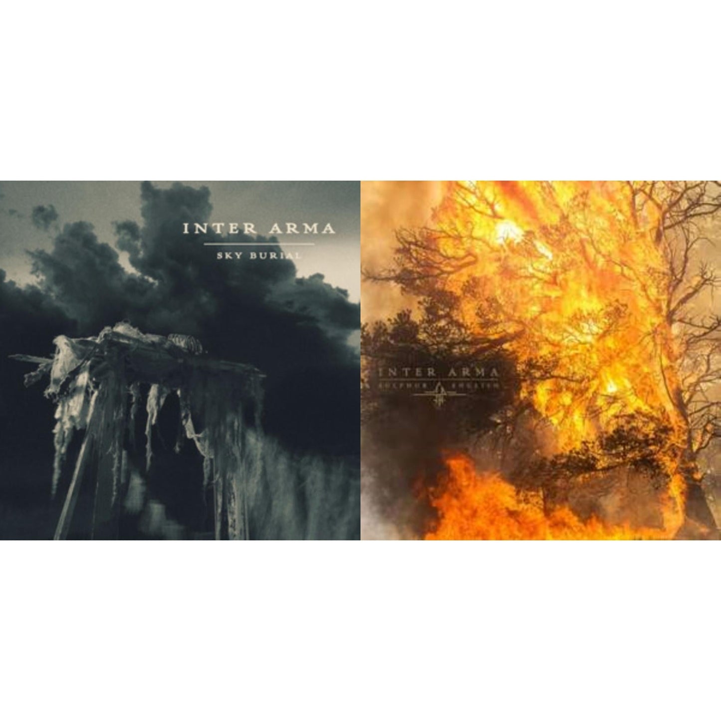 Inter Arma - Sky Burial (Coke Bottle Green With Aqua Blue, Bone White & Silver Splatter LP Vinyl) & Sulphur English (Gold Nugget Vinyl/2LP)