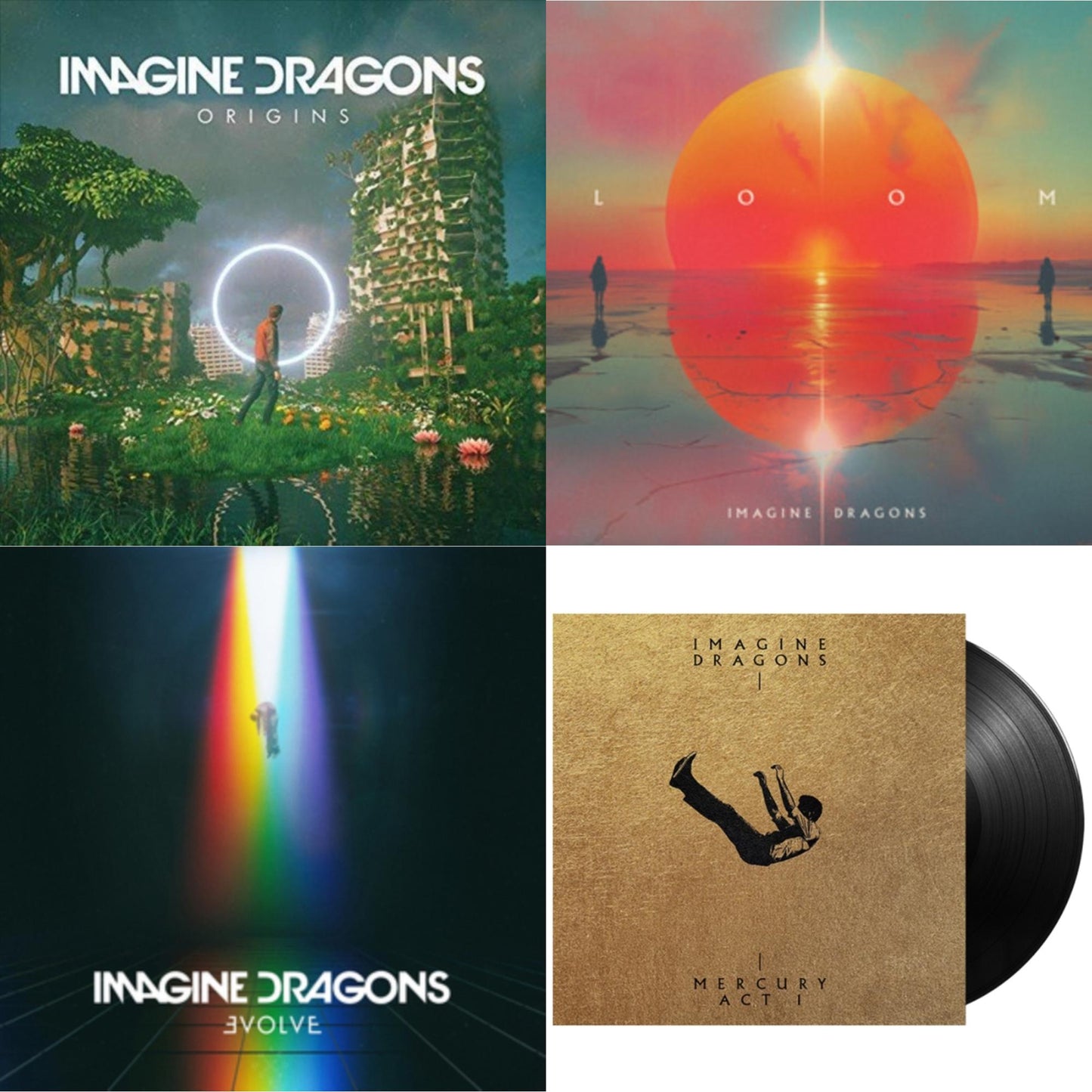 Imagine Dragons - Mercury – Act 1 & Loom (Translucent Coke Bottle Green LP Vinyl) & Evolve & Origins (2 LP)