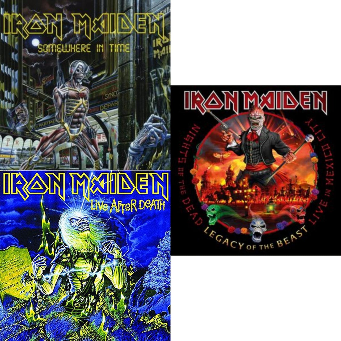Iron Maiden - Nights Of The Dead, Legacy Of The Beast: Live In Mexico City (X) (3LP/180G) & Somewhere In Time & Live After Death