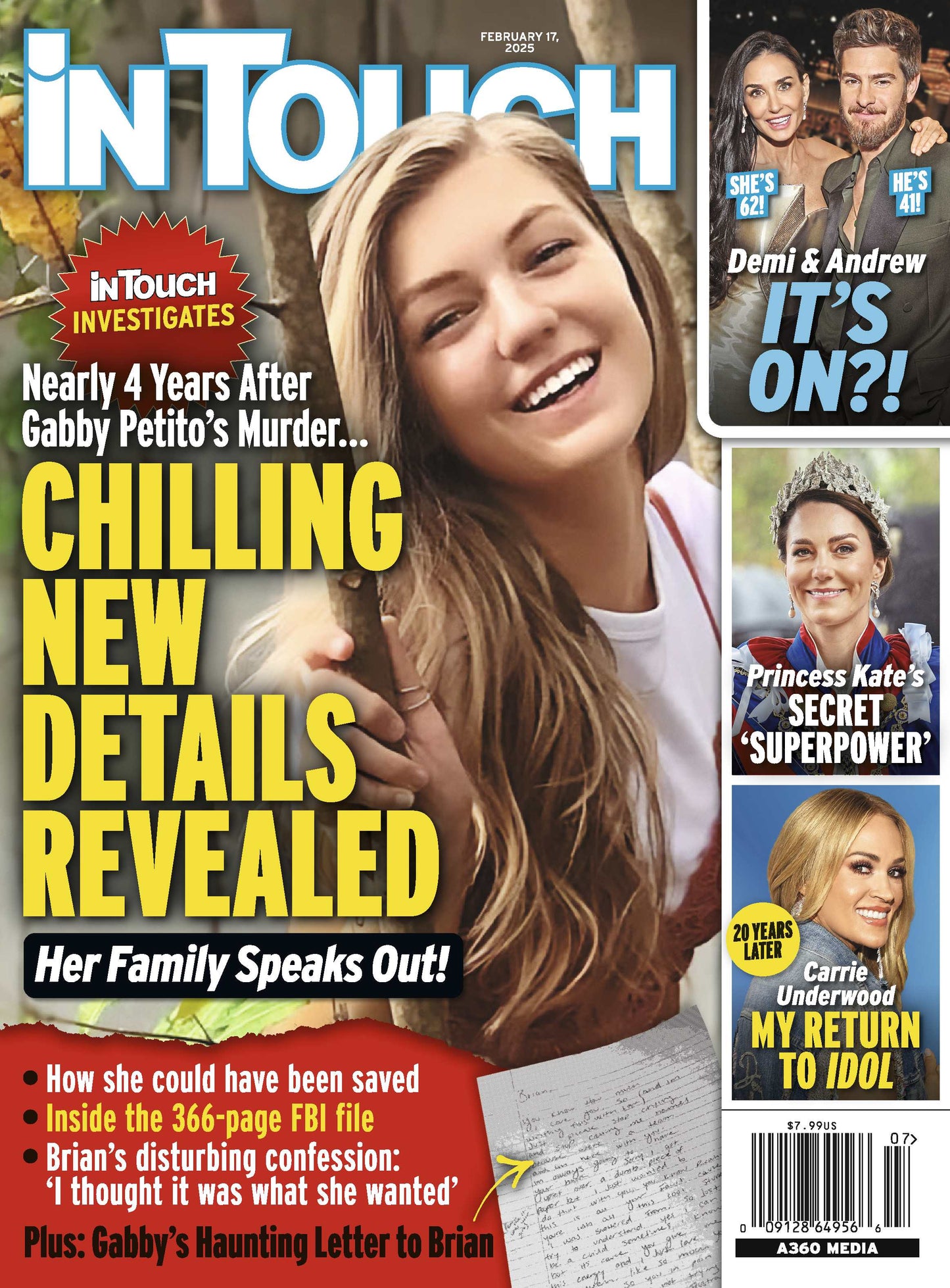 In Touch - 02.17.25: Chilling New Details Revealed, Nearly 4 Years After Gabby Petito's Murder, Demi Moore & Andrew Garfield, Princess Kate's Secret Superpower, Carrie Underwood's Return & More!