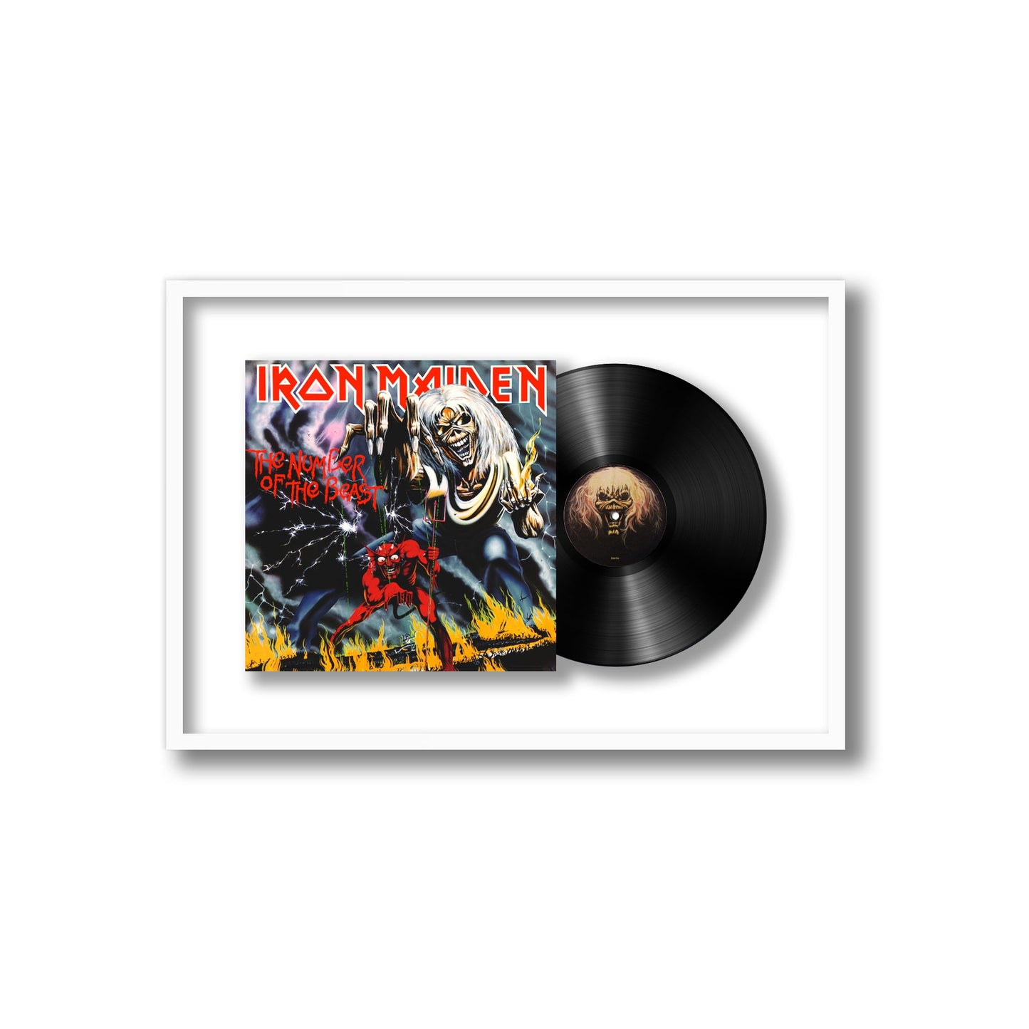 Iron Maiden The Number of the Beast Framed Vinyl Record