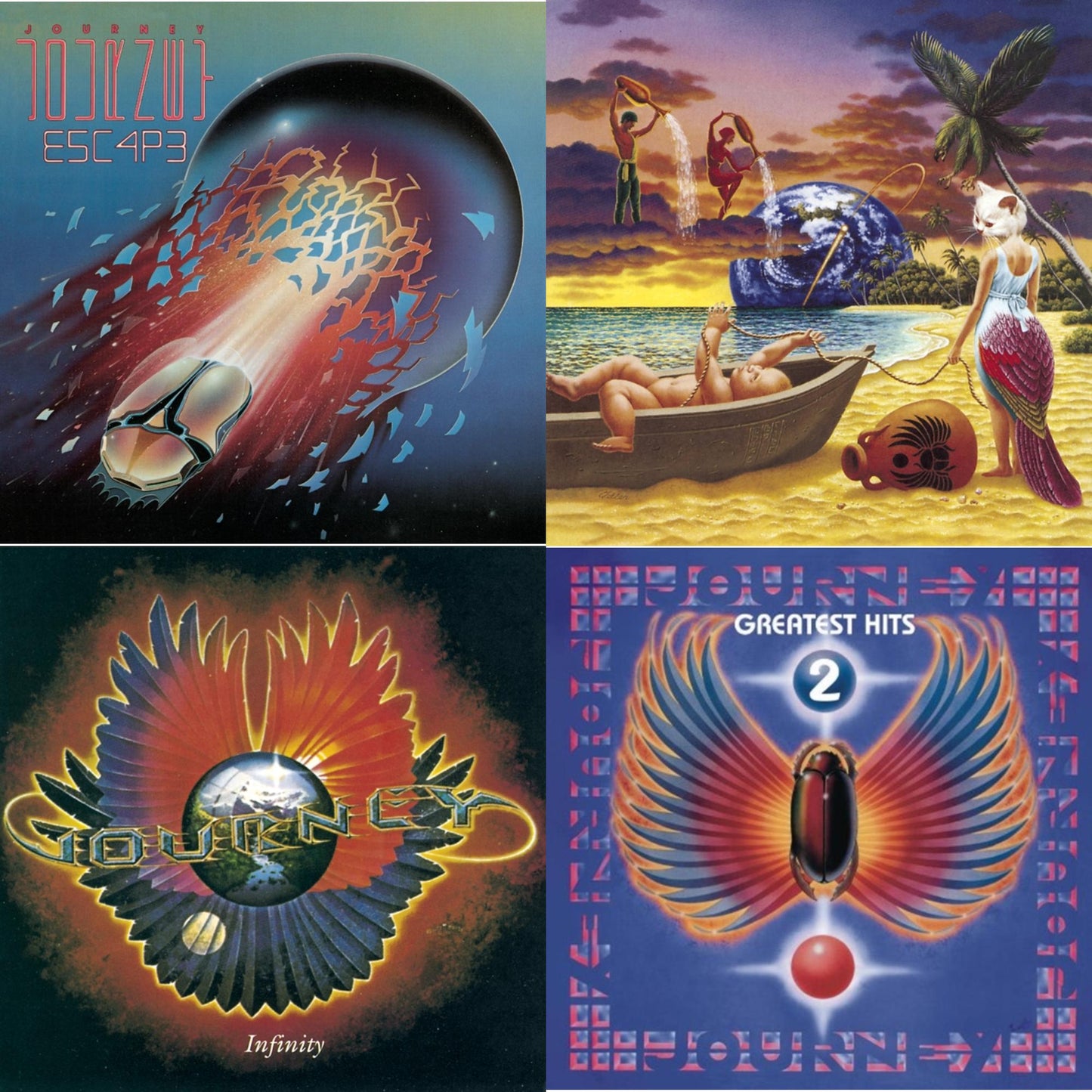 Journey - Trial By Fire & Journey's Greatest Hits Vol.2 & Infinity & Escape - CD Bundle