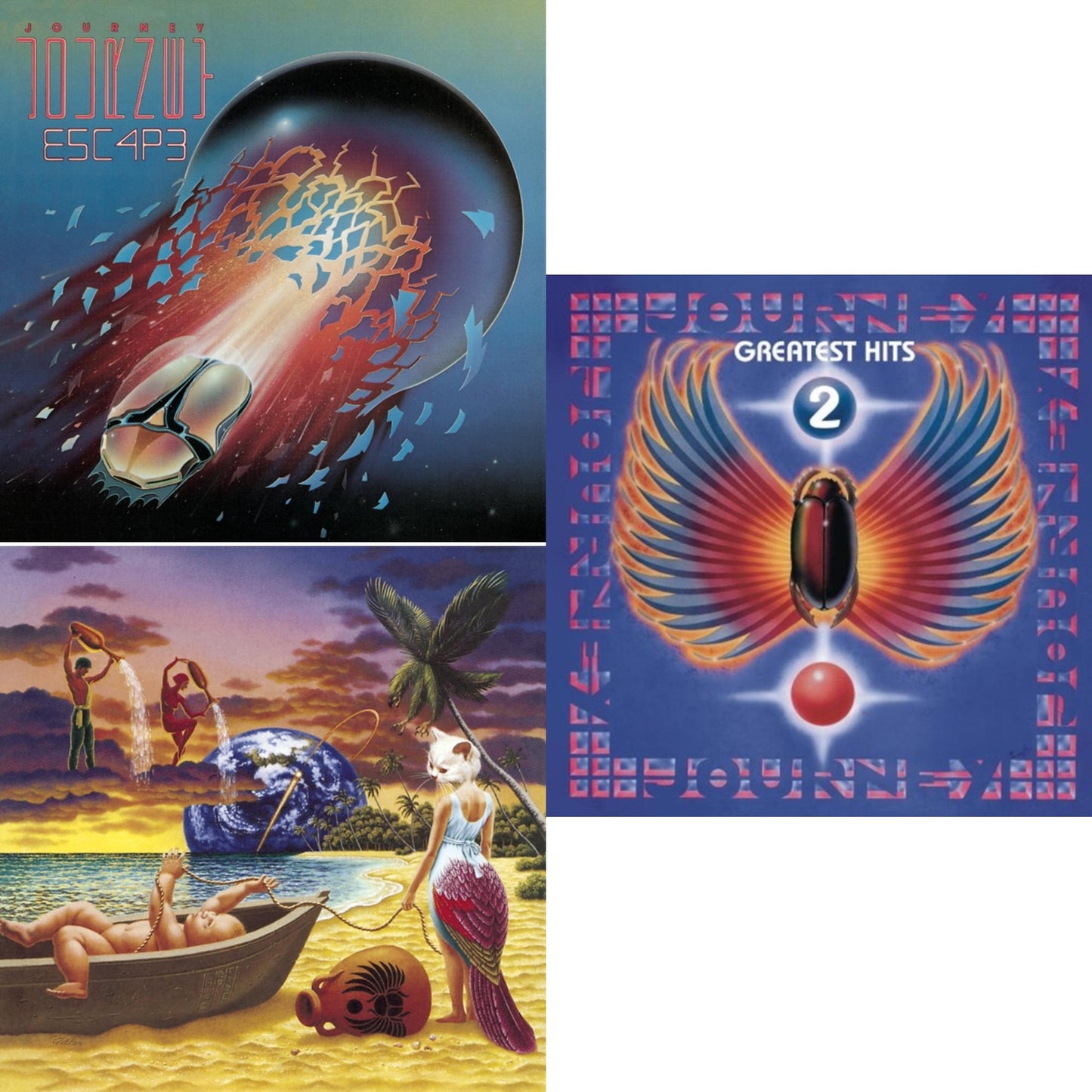 Journey - Trial By Fire & Journey's Greatest Hits Vol.2 & Escape - CD Bundle