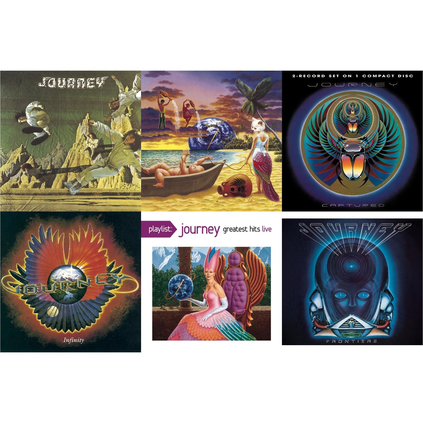 Journey - Journey & Trial By Fire & Captured & Infinity & Playlist: Journey Greatest Hits Live & Frontiers - CD Bundle