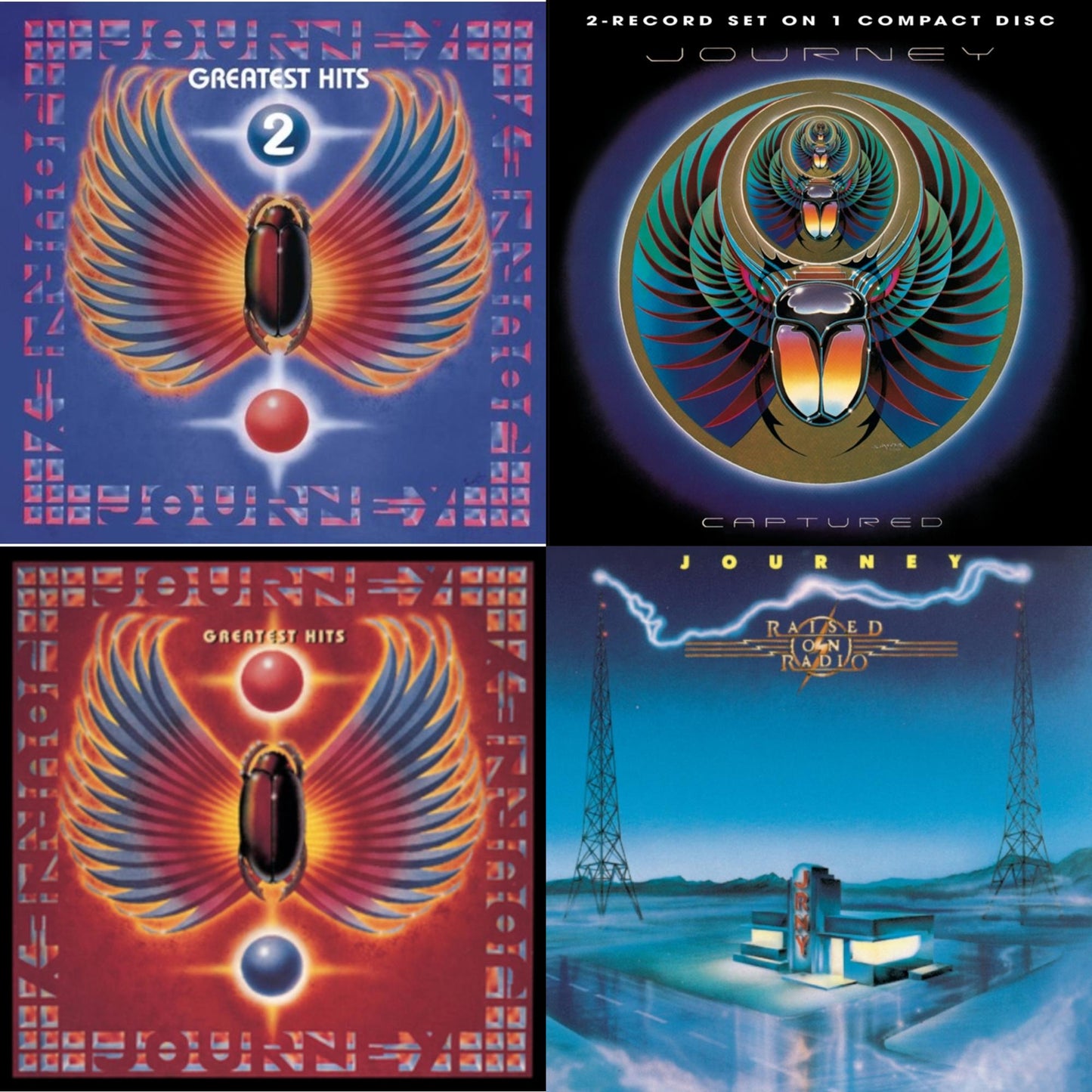 Journey - Greatest Hits & Raised On Radio & Journey's Greatest Hits Vol.2 & Captured - CD Bundle
