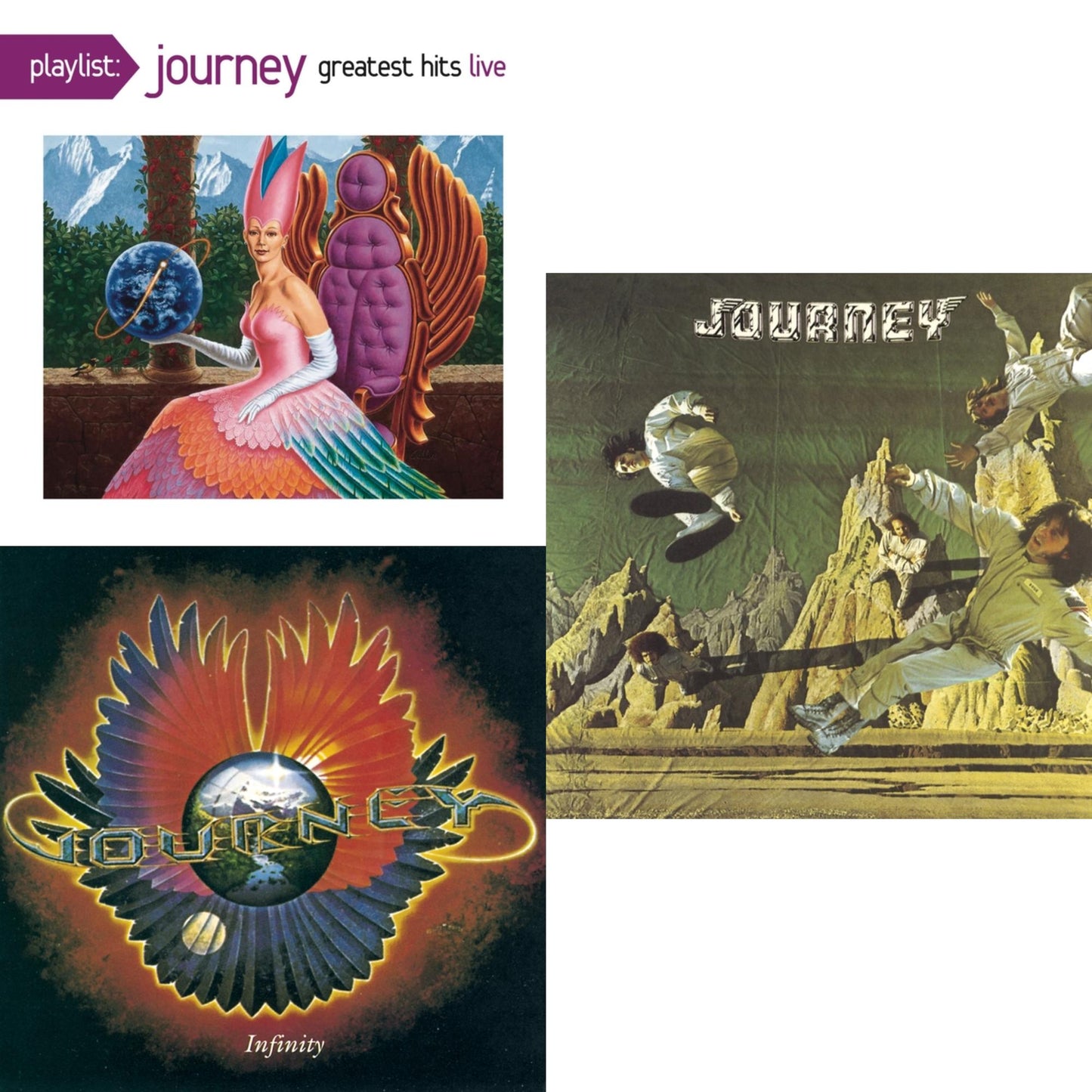 Journey - Playlist: Journey Greatest Hits Live & Infinity & Journey - CD Bundle